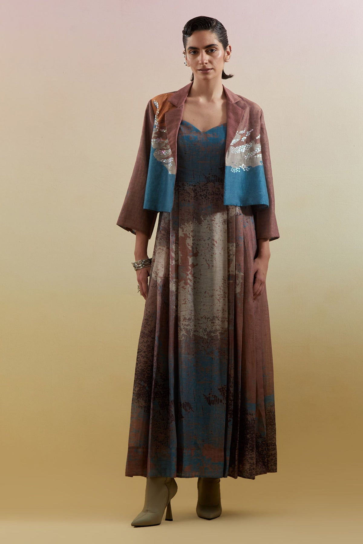 Gliss Brown Dress & Jacket