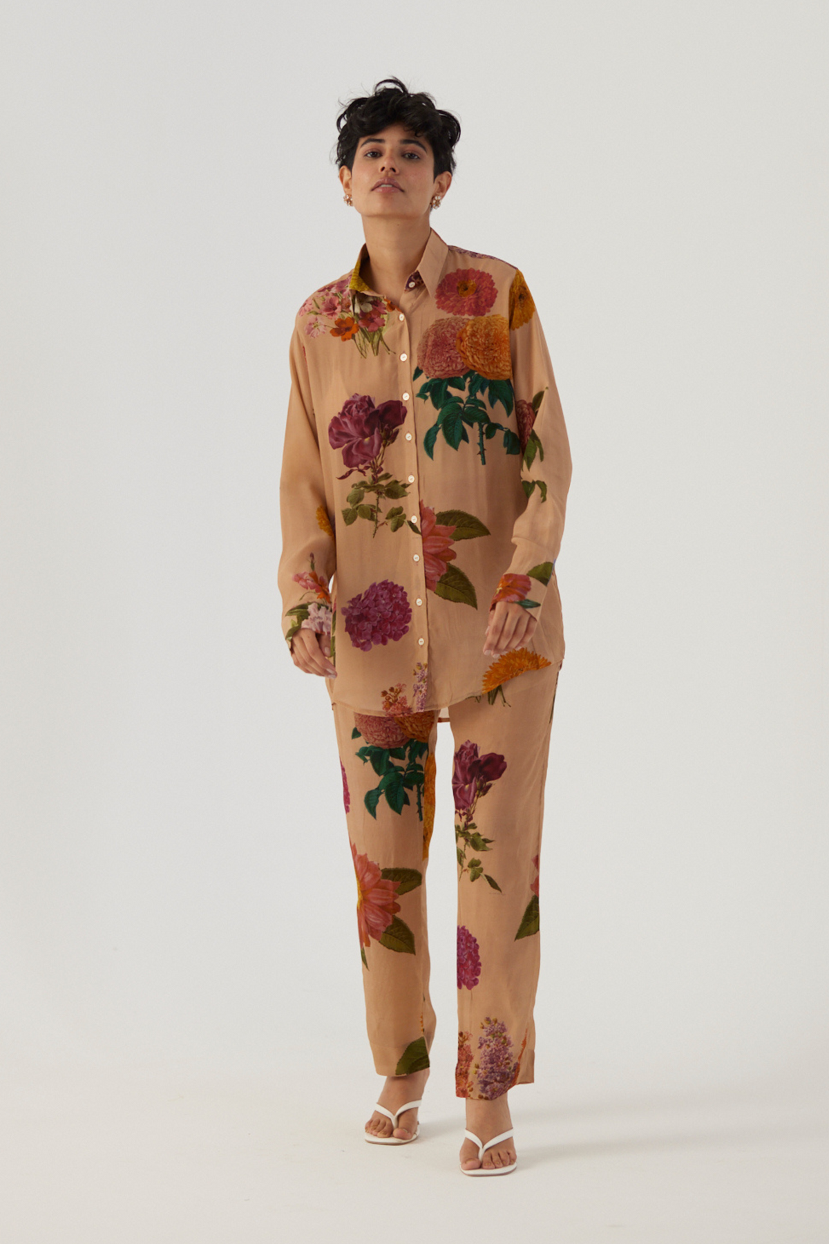 Vintage Garden Crepe Co-Ord Set
