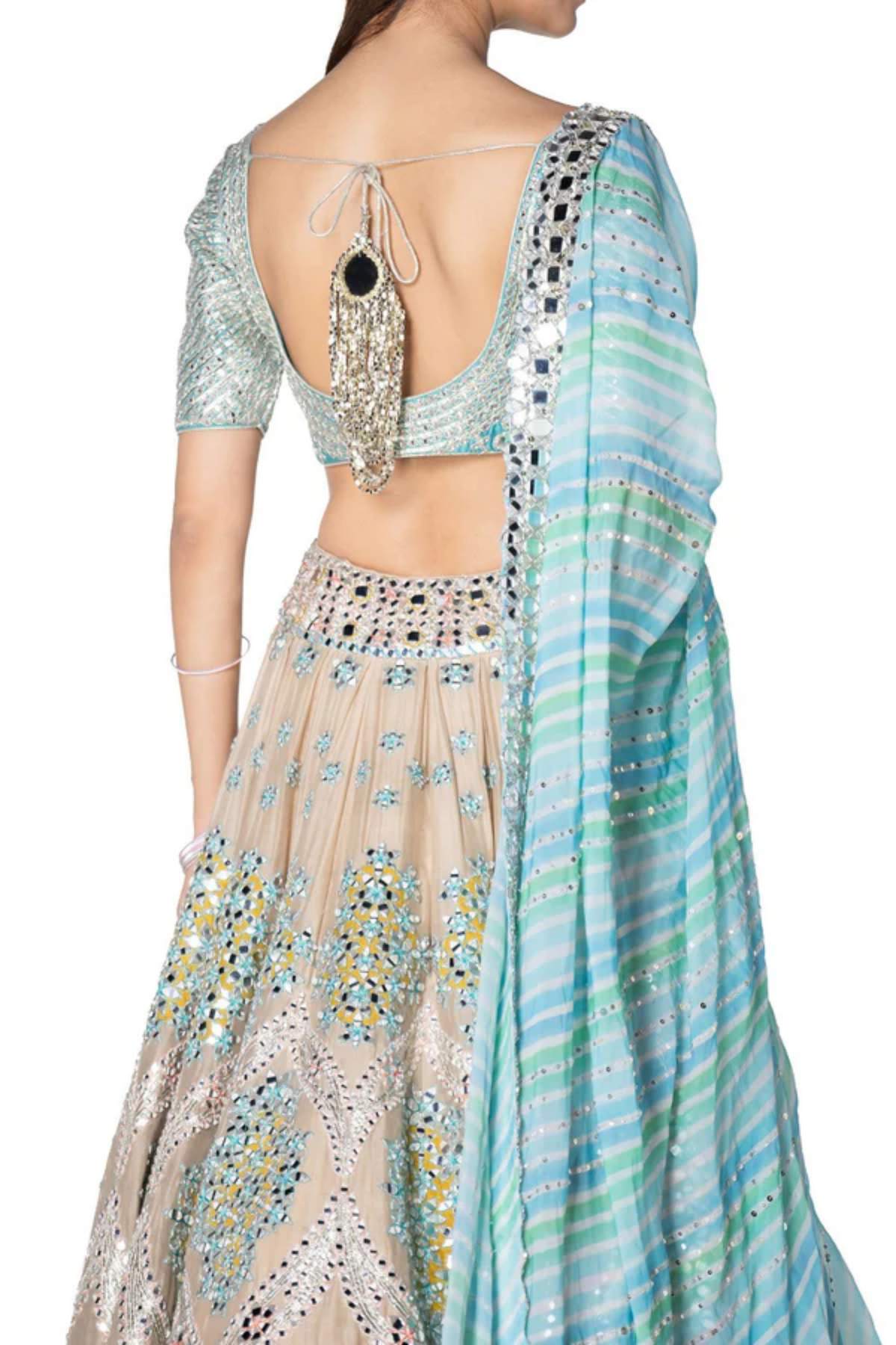 Geometric Patterned Lehenga Set