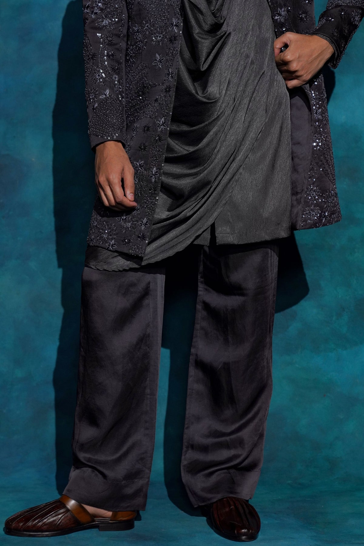 Charcoal Gray Jacket Set