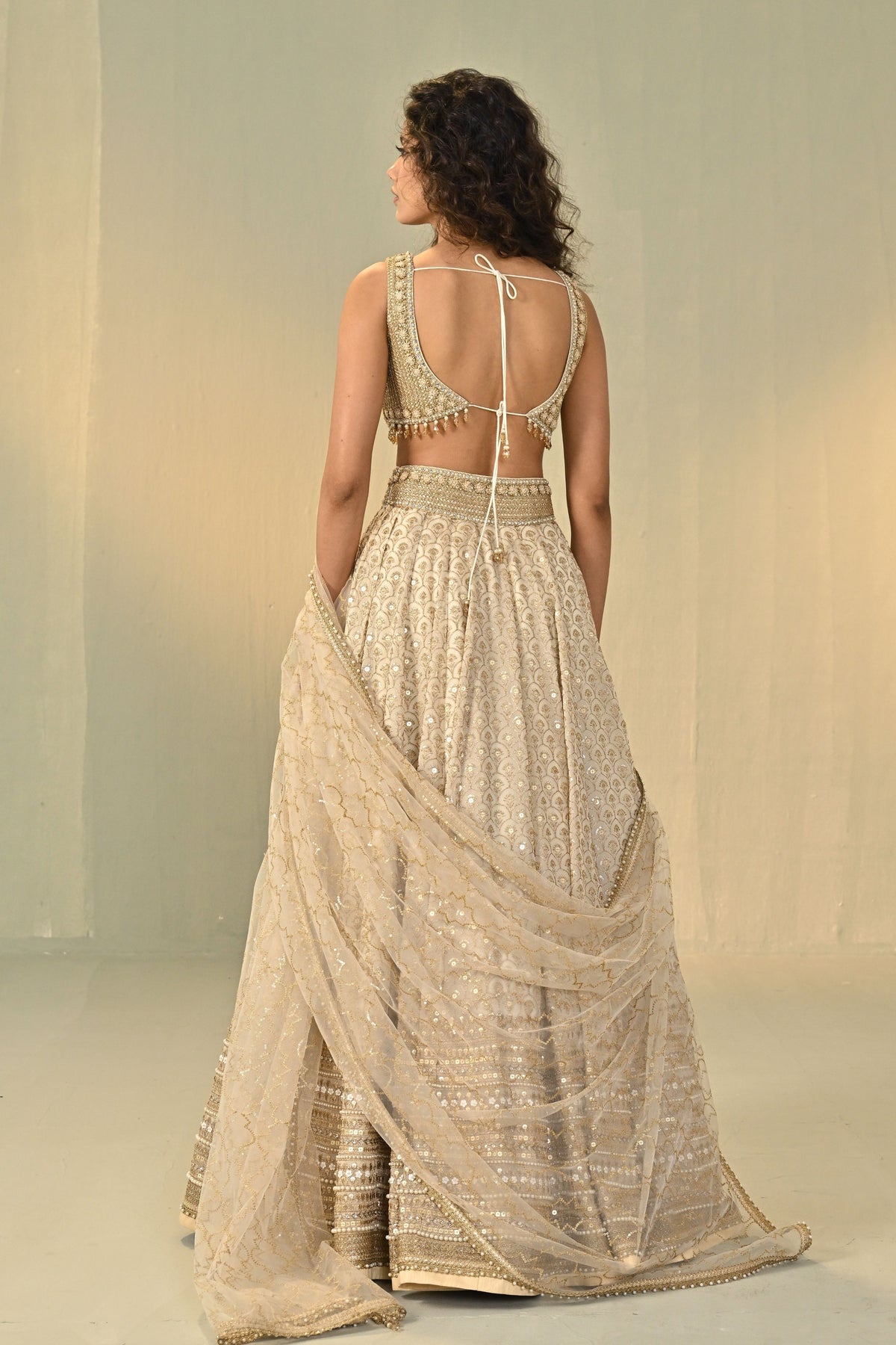 Ivory Lehenga Set