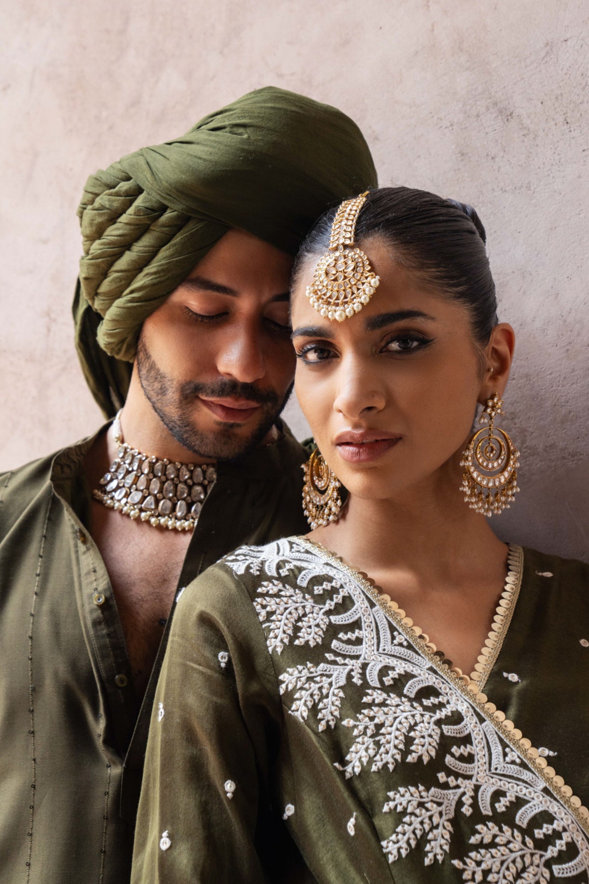 Olive Forest Sharara Set