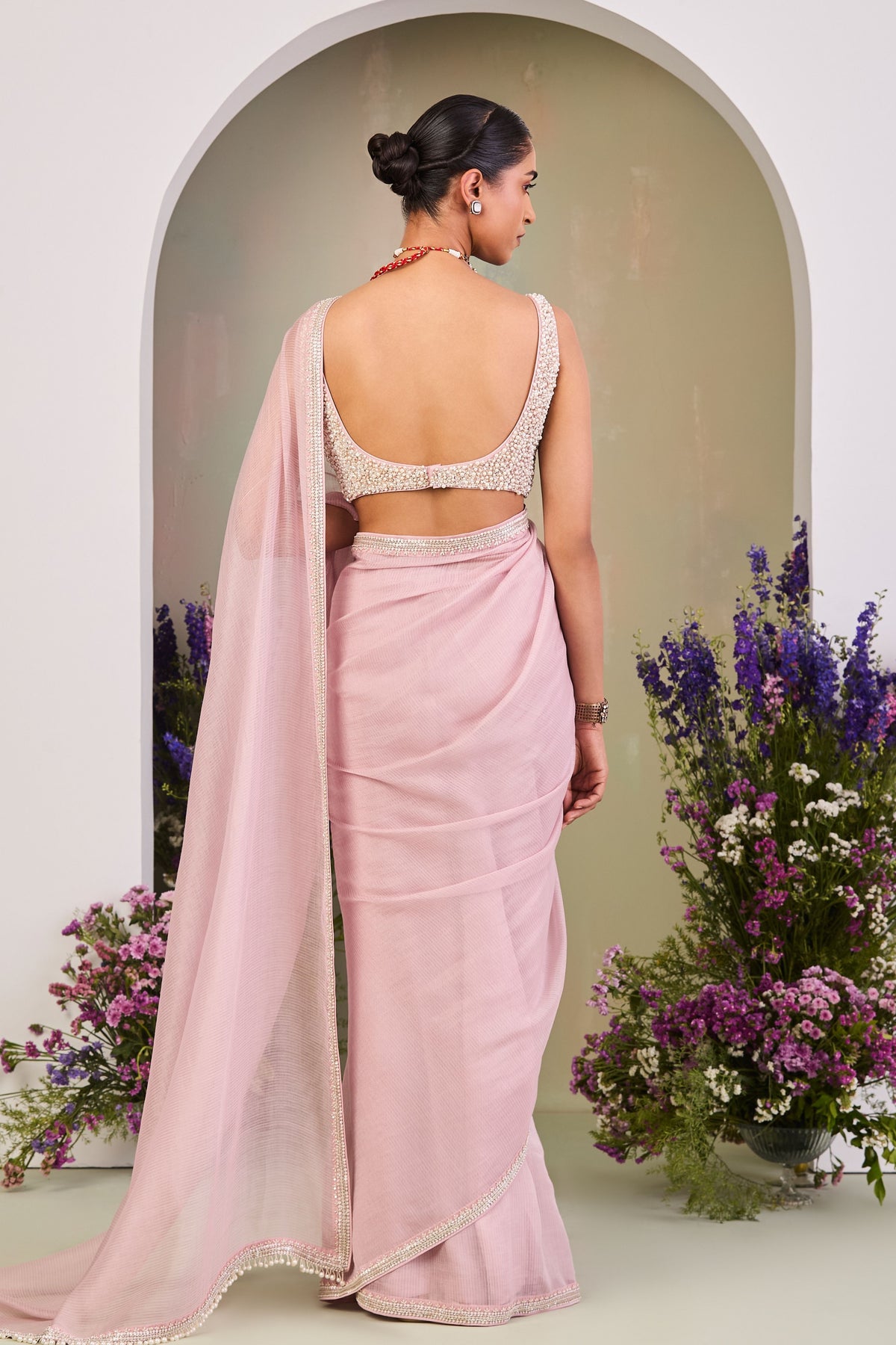 Zoya Saree Set With Cape