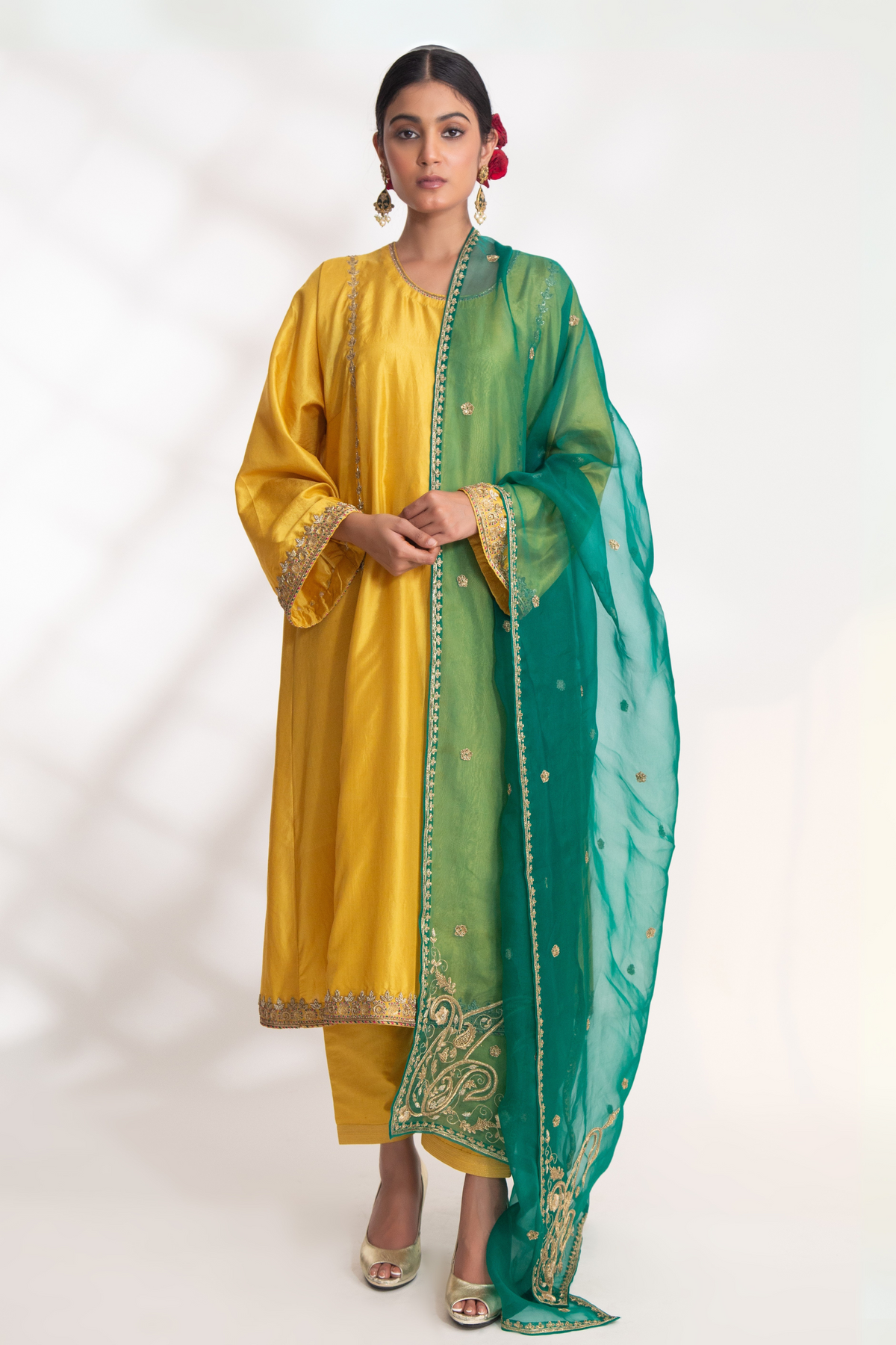 Yellow Kanak Kurta Set