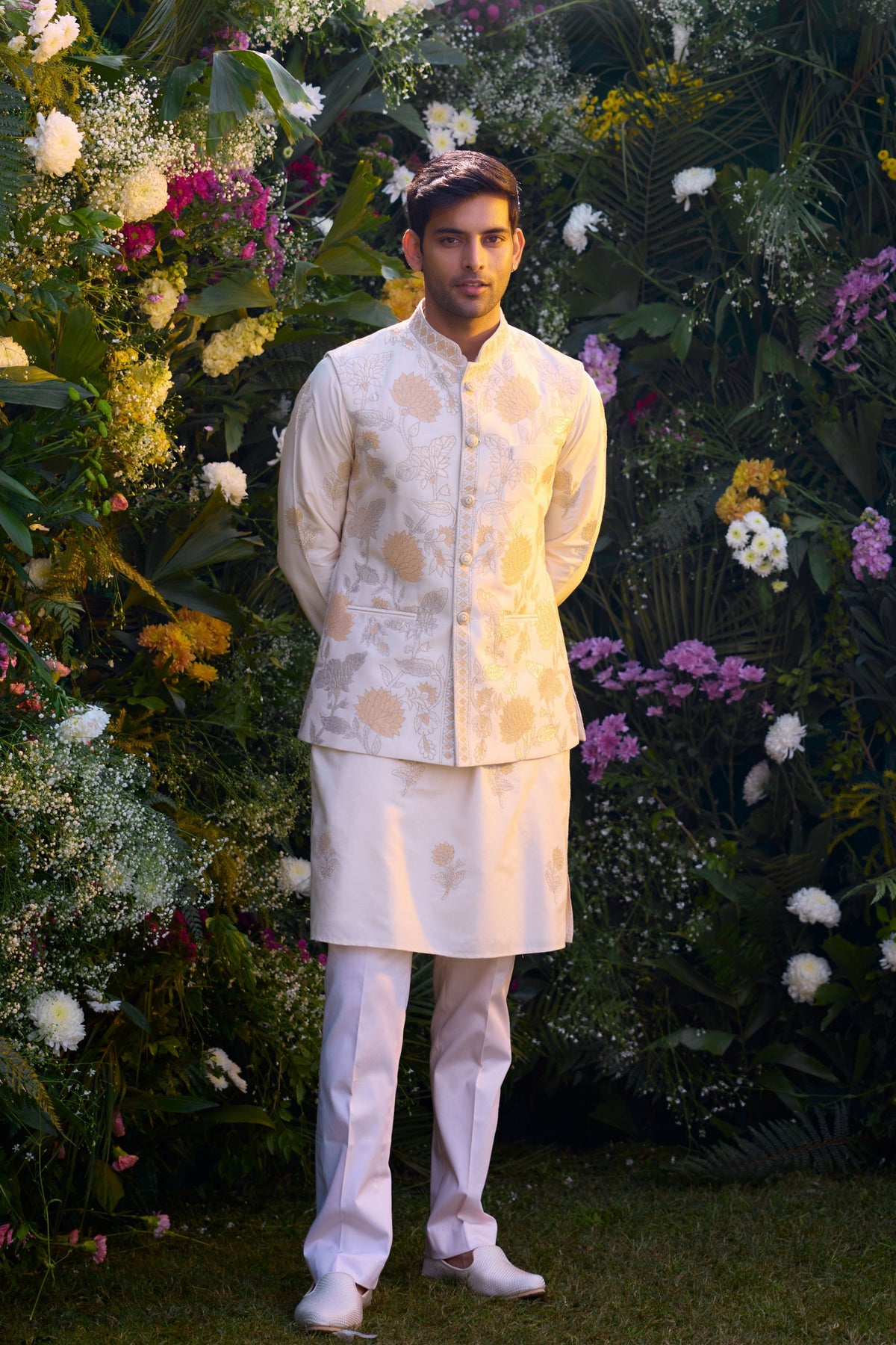 Embroidered Waist Coat Set