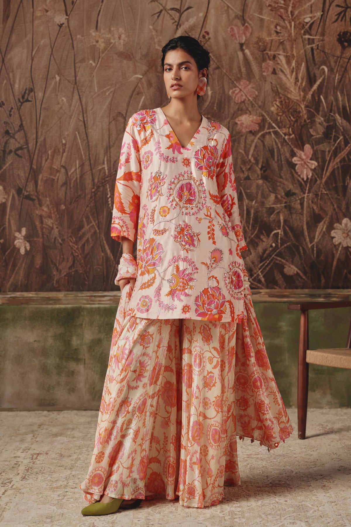 Wandering Petal Sharara Set