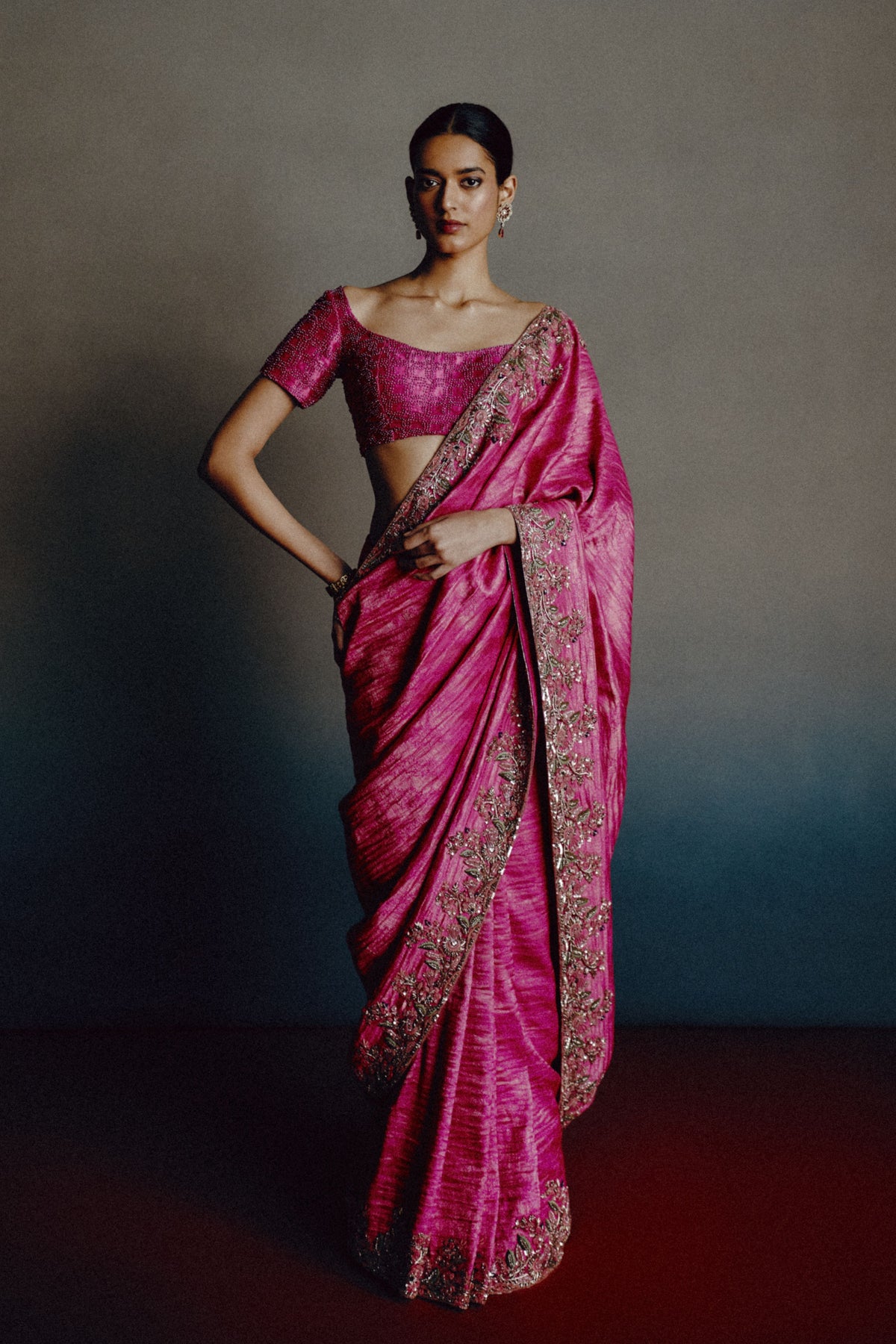 Fuchsia Realm Banarsi Saree