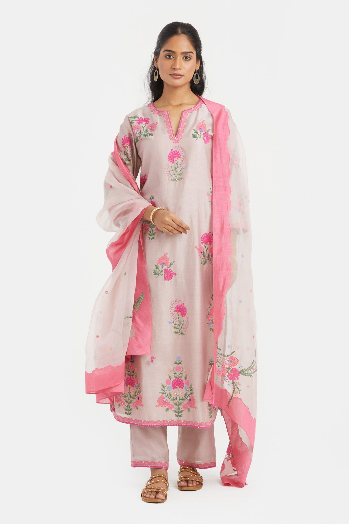 Lilac Silk Straight Kurta Set