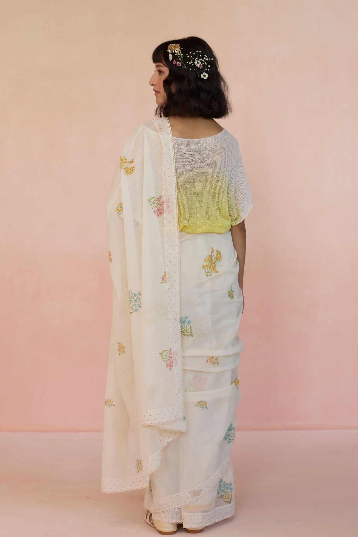 Ditsy Cotton Saree