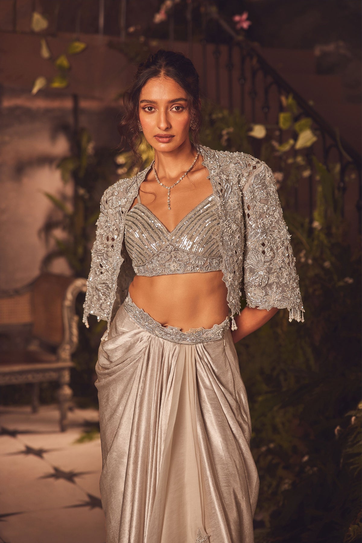 Divine Draped Skirt Set