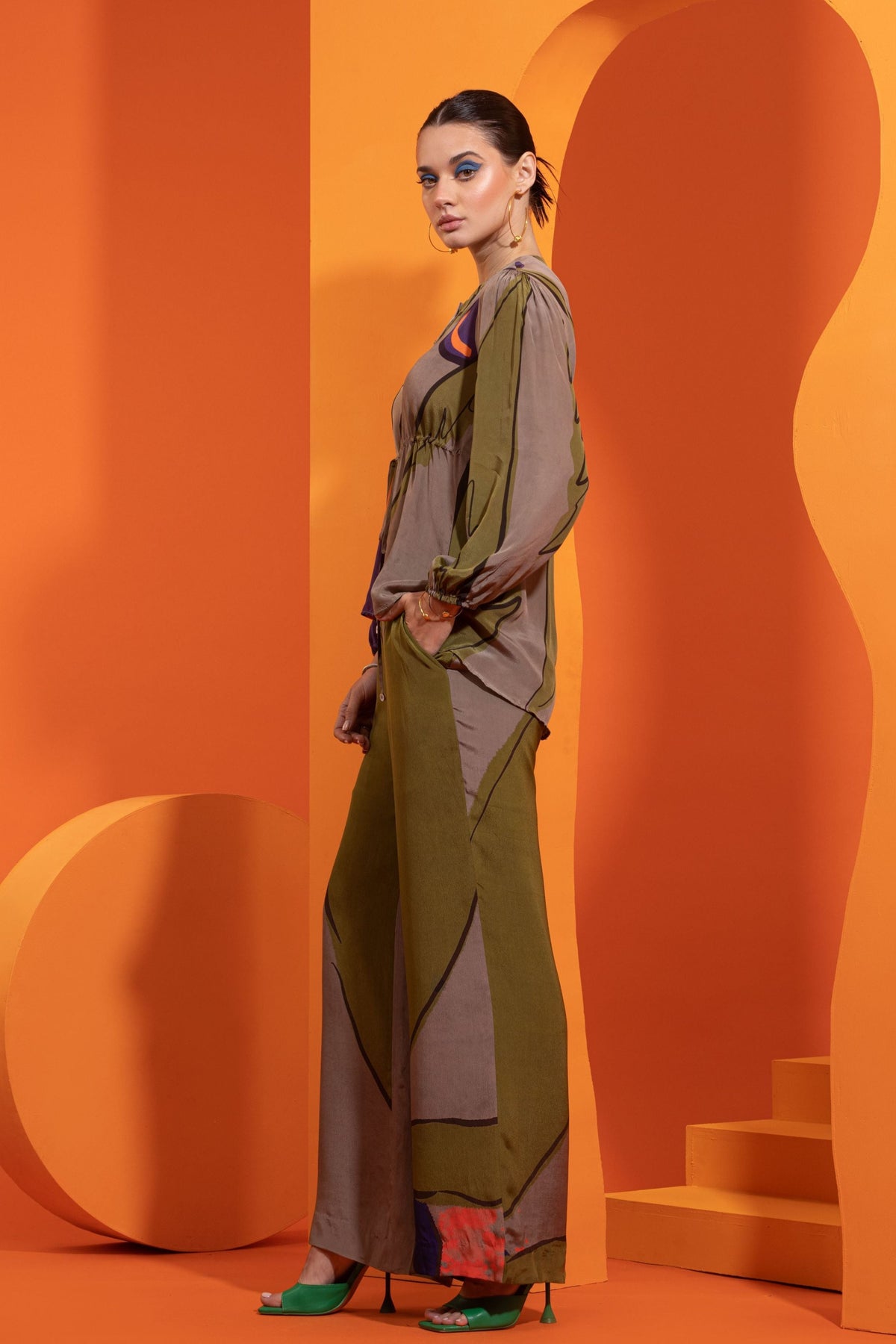 Artistic Printed Tie Up Co-ord Set