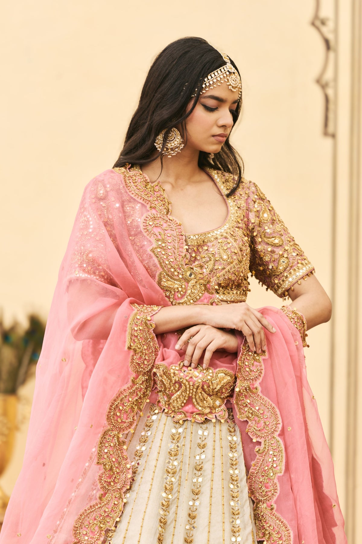 Gulabi Lehenga Set