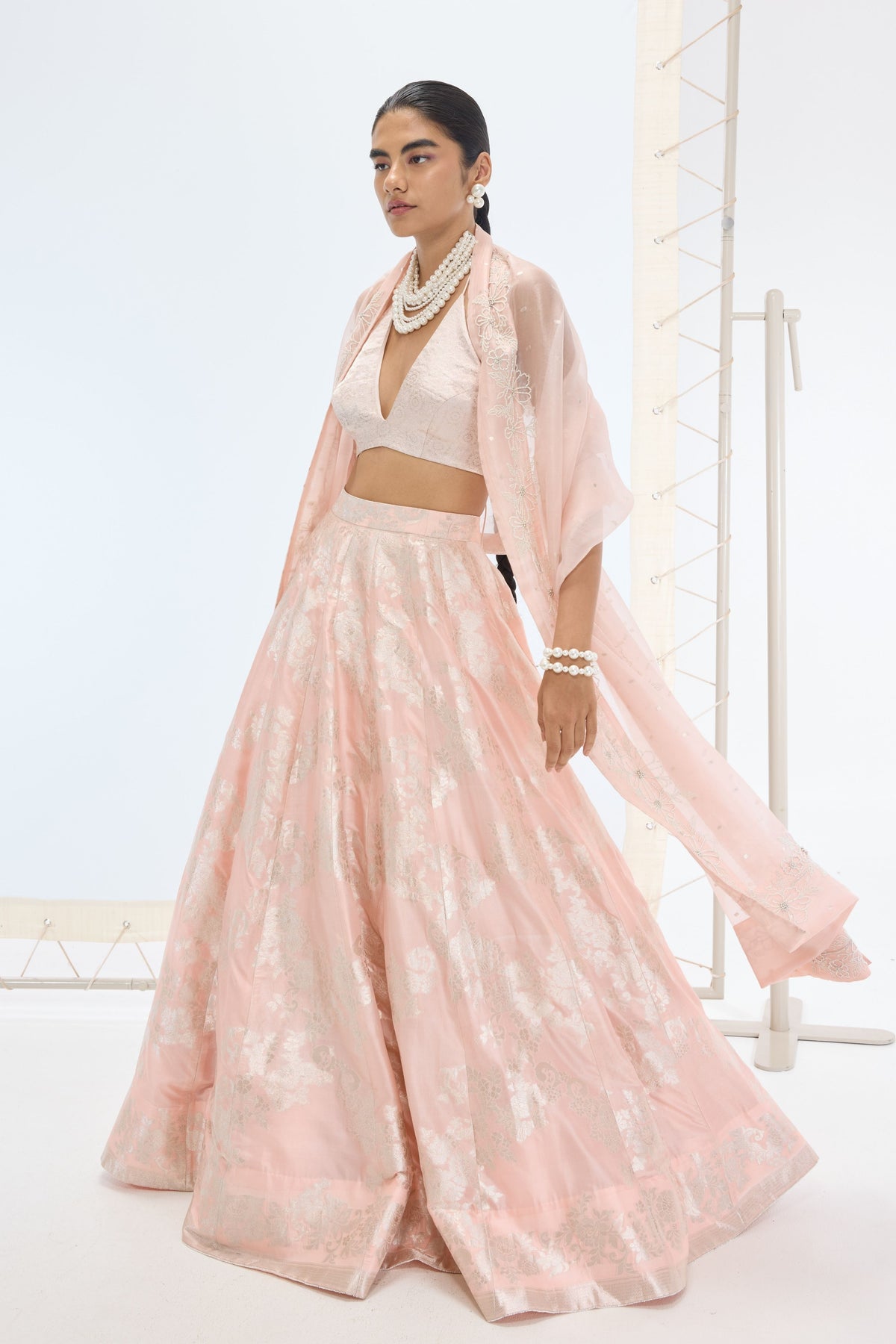 Mia Lehenga Set in Peach