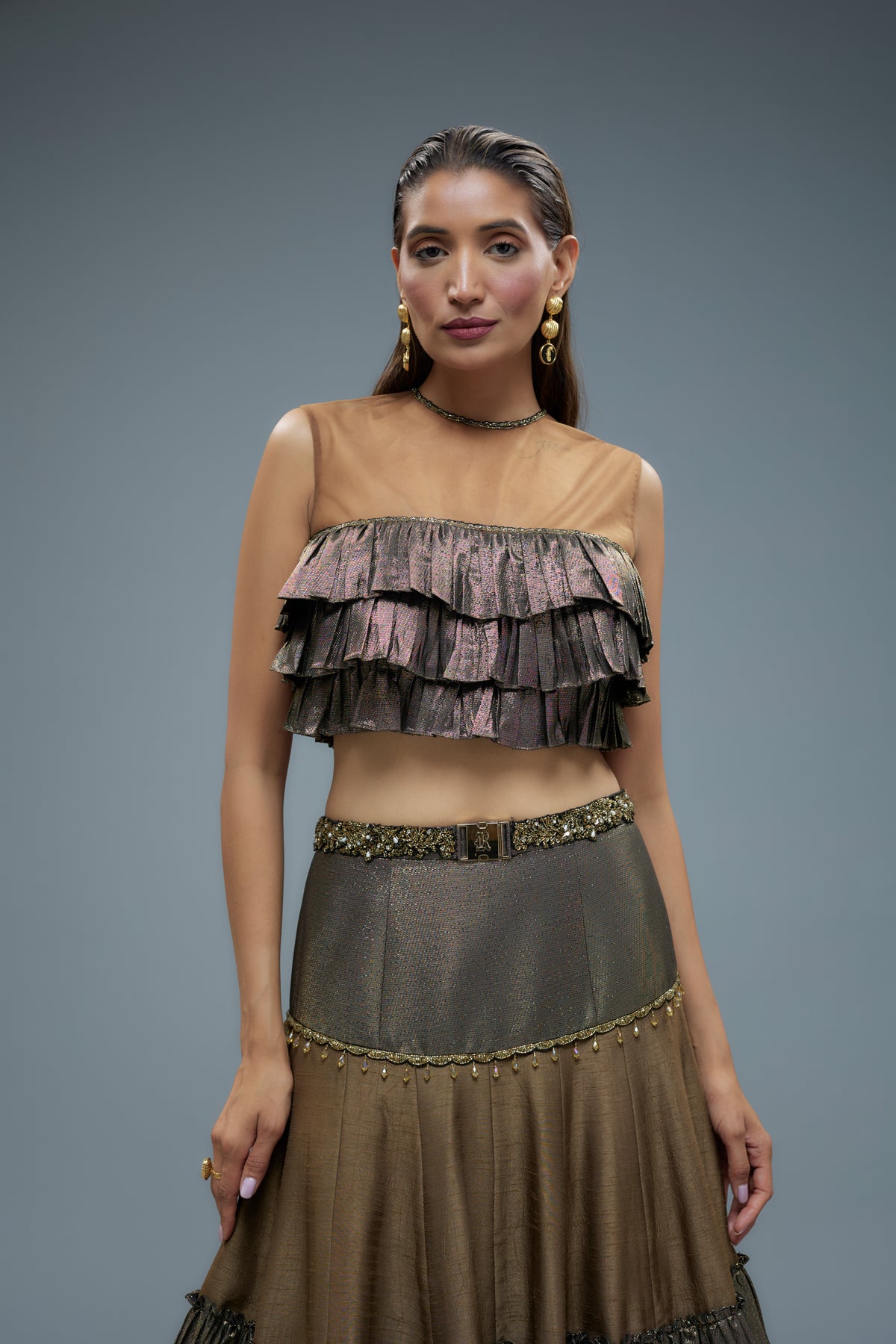 Olive Green Lehenga Set
