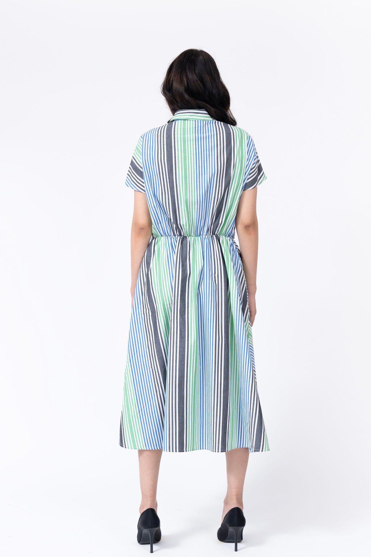 Multi Stripe Wrap Dress
