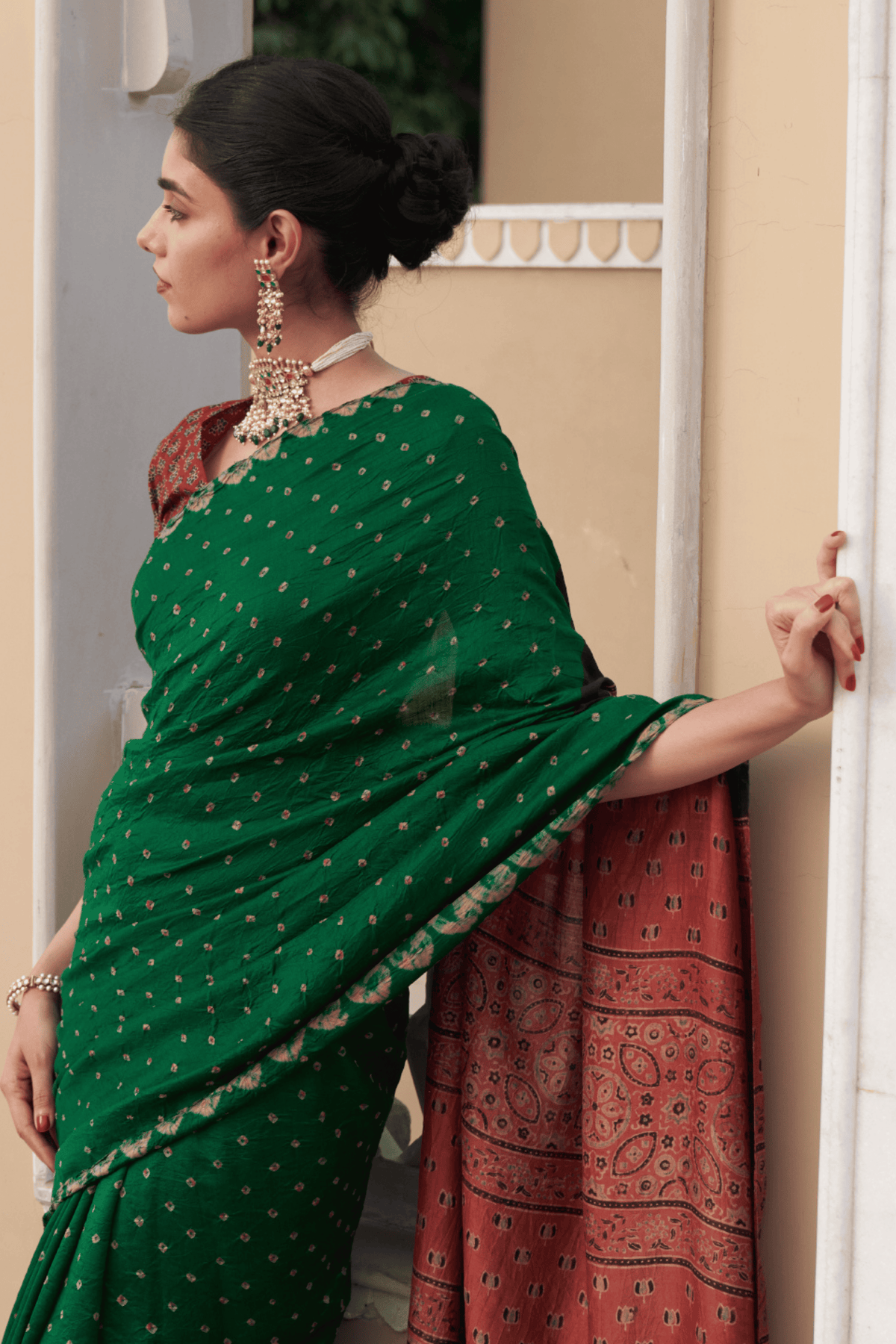 Revati Green Saree