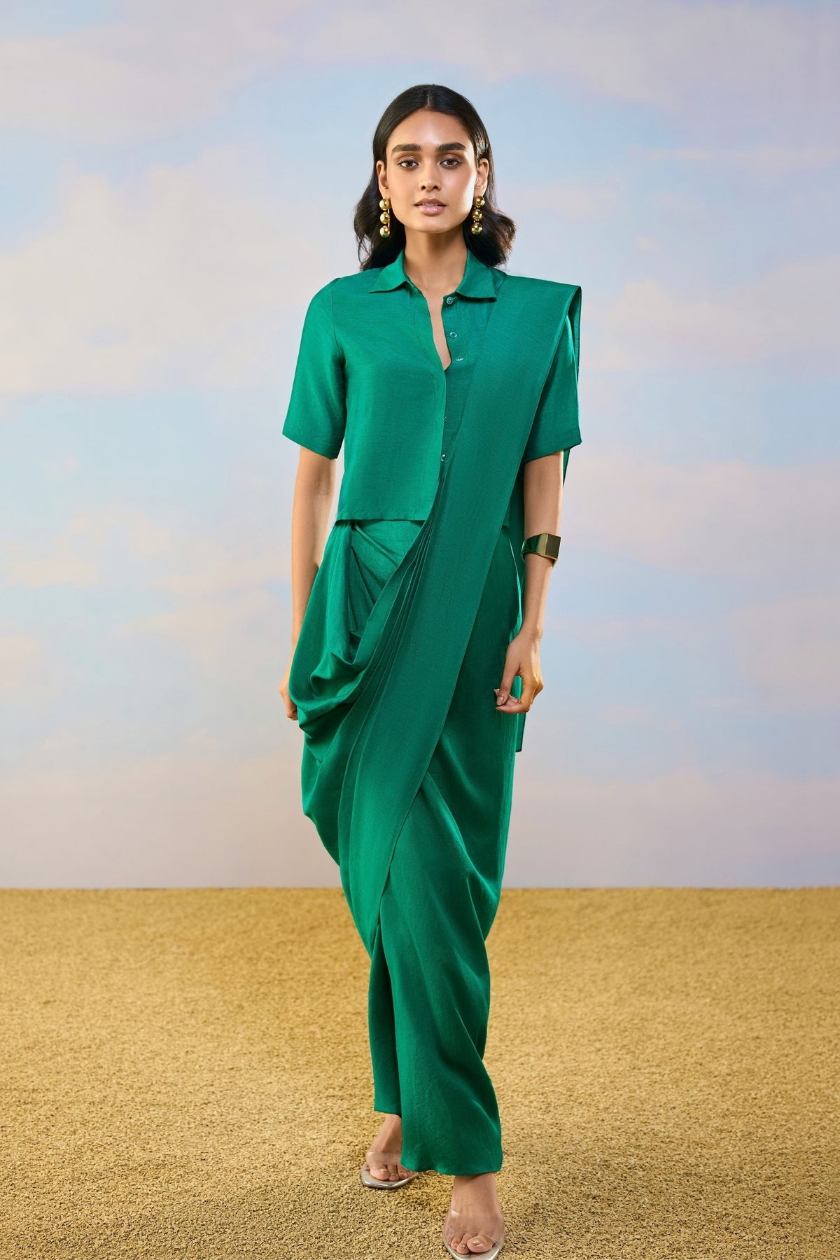 Emerald Drape Saree