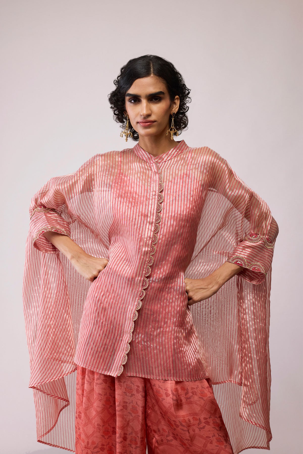 Manya Red Stripe Kaftan