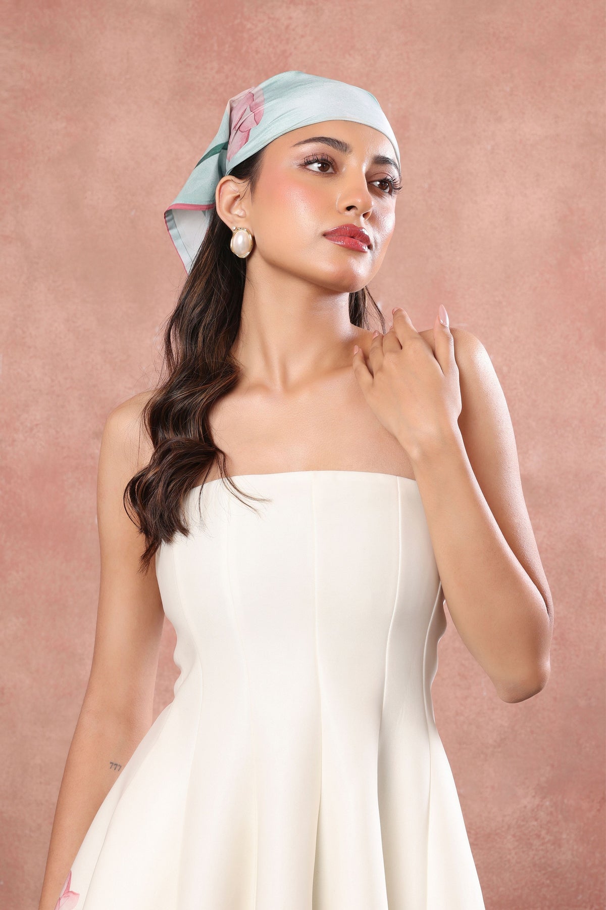 Short Plated Neoprene Dress