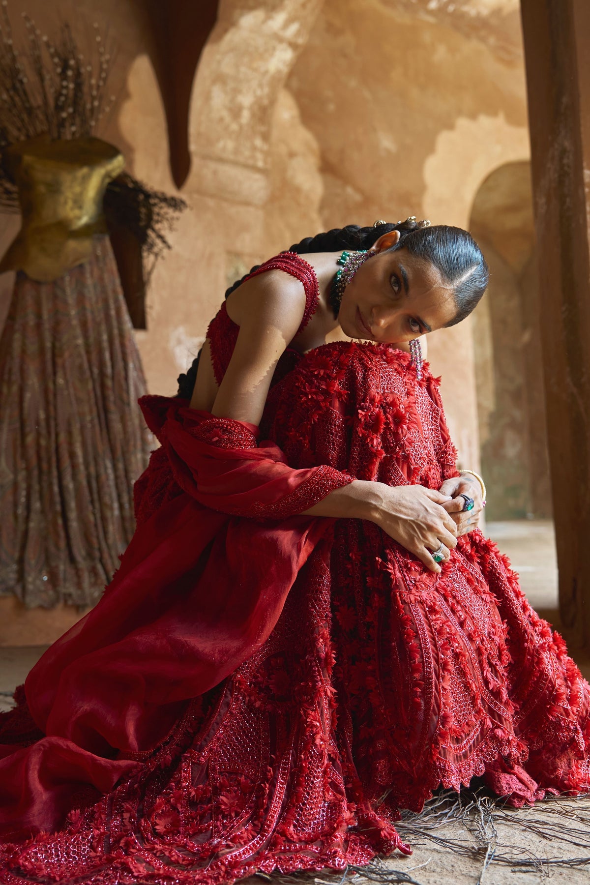 Crimson Aura Lehenga Set