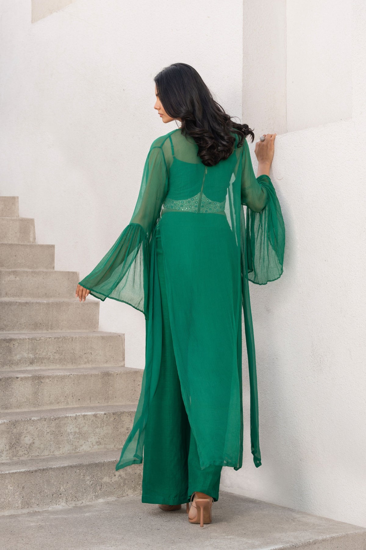 Basil Green Mirror Co-ord Set