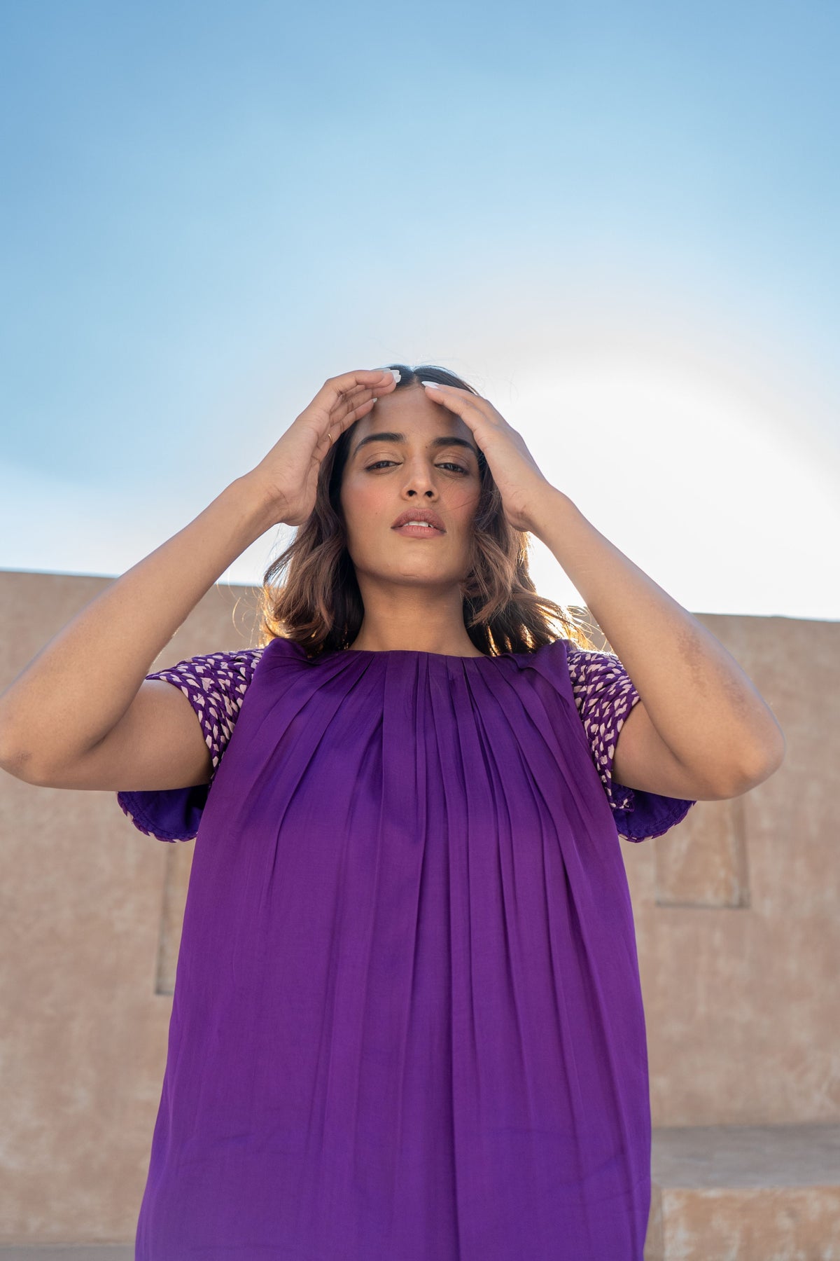 Purple-pink Midi Dress