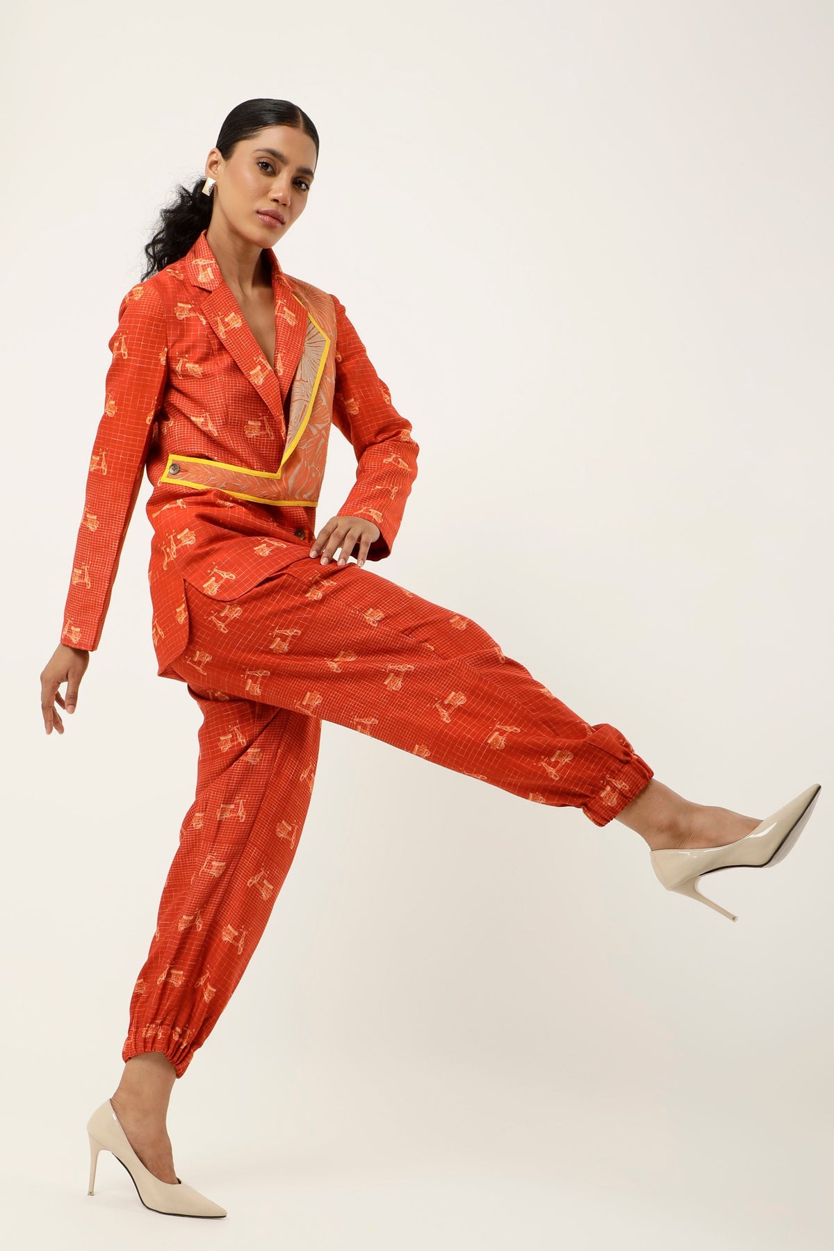 Rust Embroidered Co-ord Set