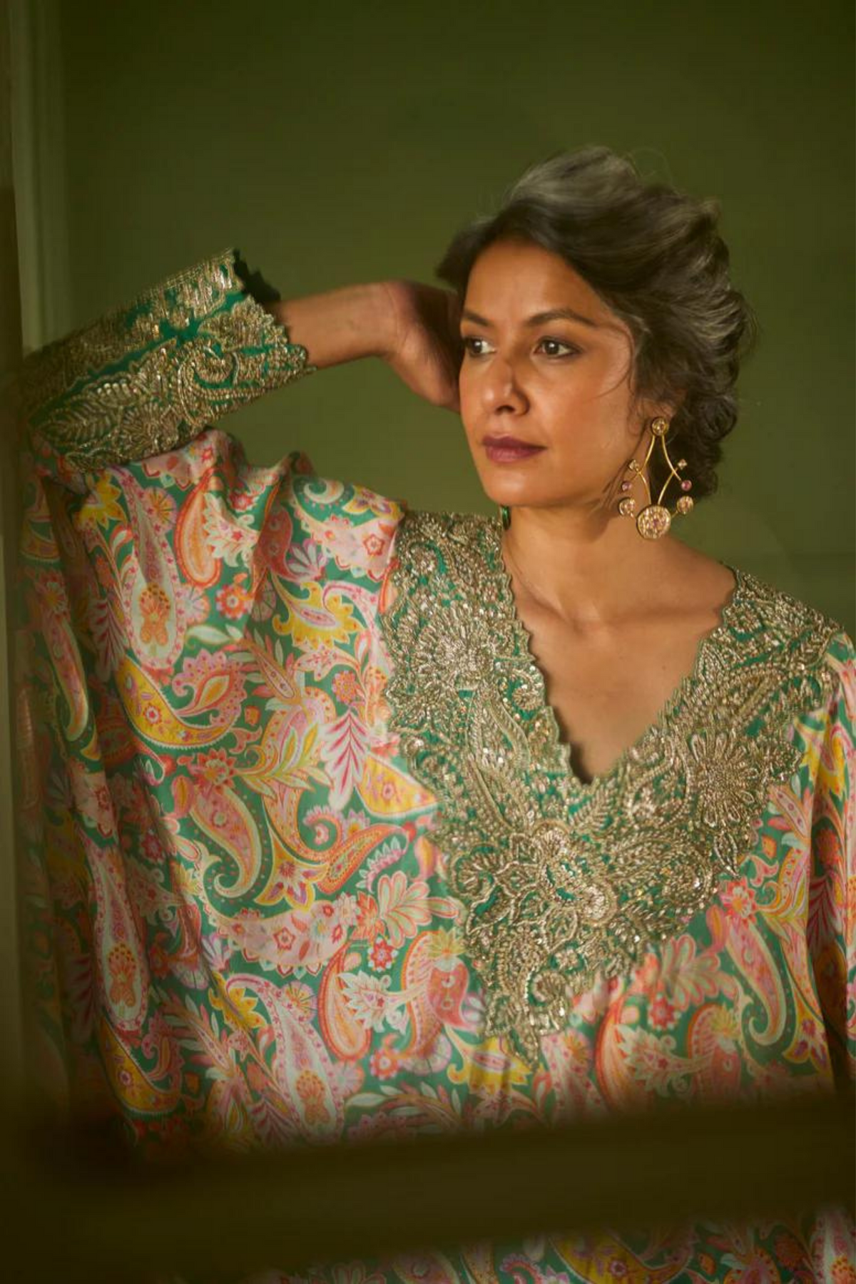 Reva Cuff Kaftan Set