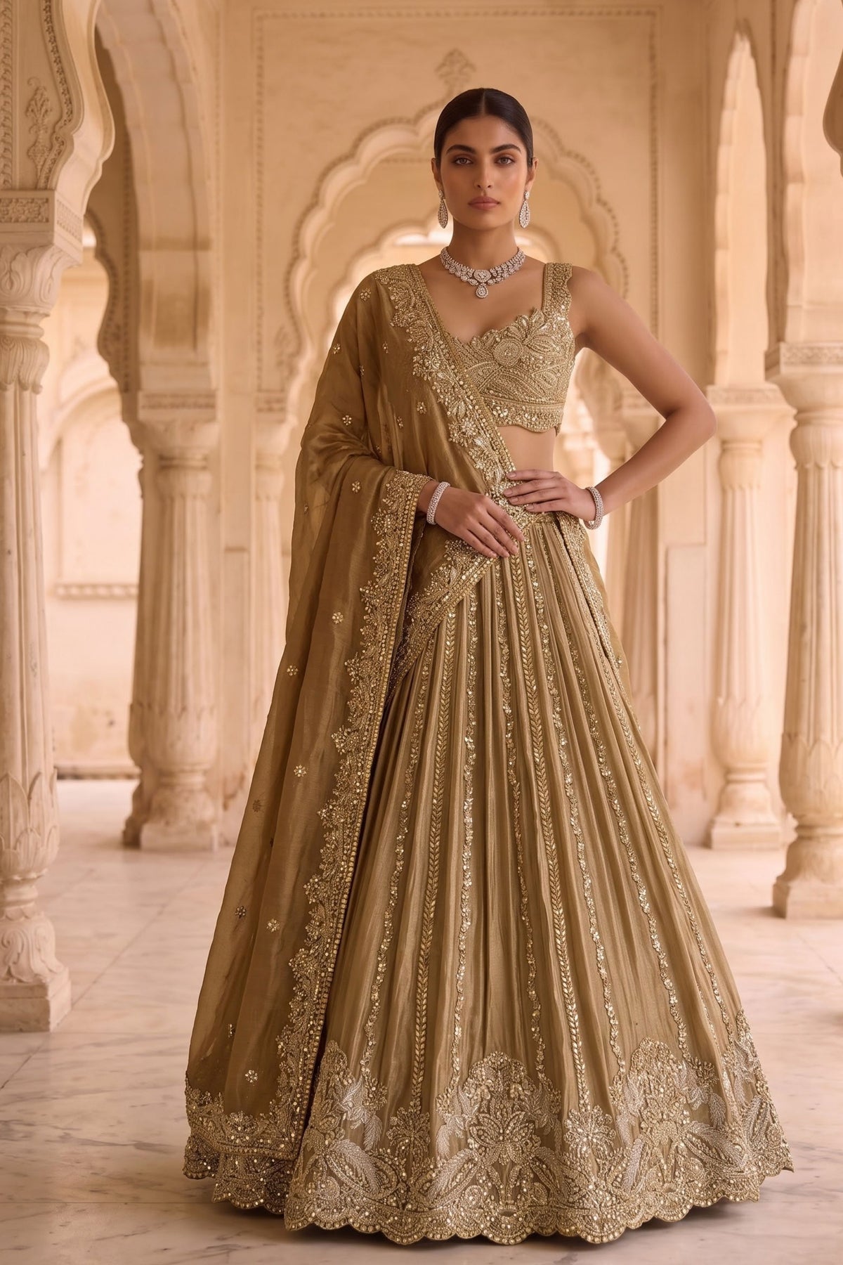 Rajwadi Kachan Lehenga Set