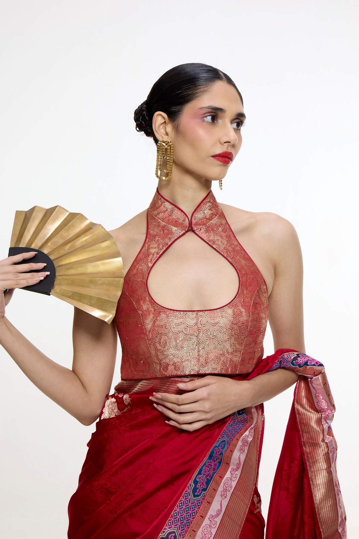 Handwoven Scarlet Red Saree