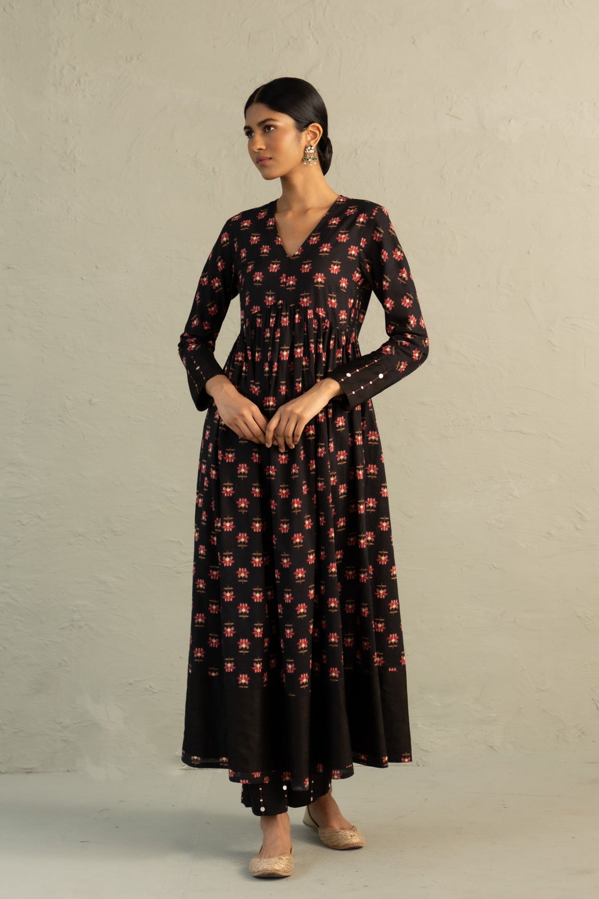 Black Anarkali Set