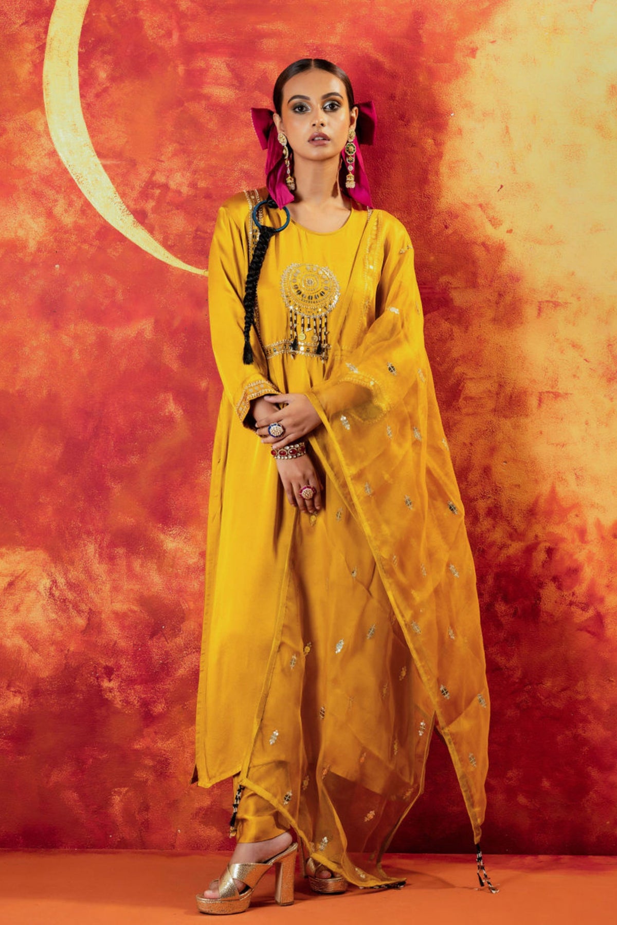 Mahi Mustard Straight Kurta Set