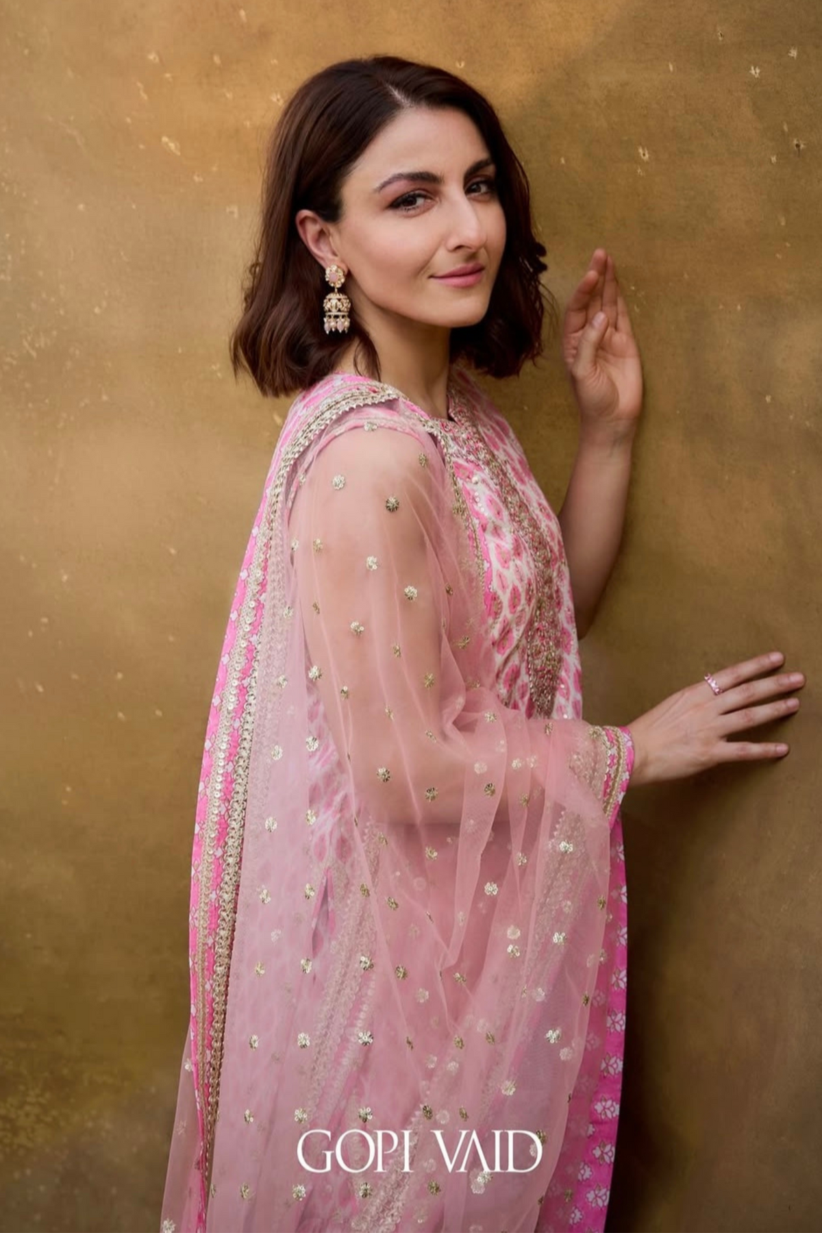 Soha Ali Khan in Dhruvi Sharara Set