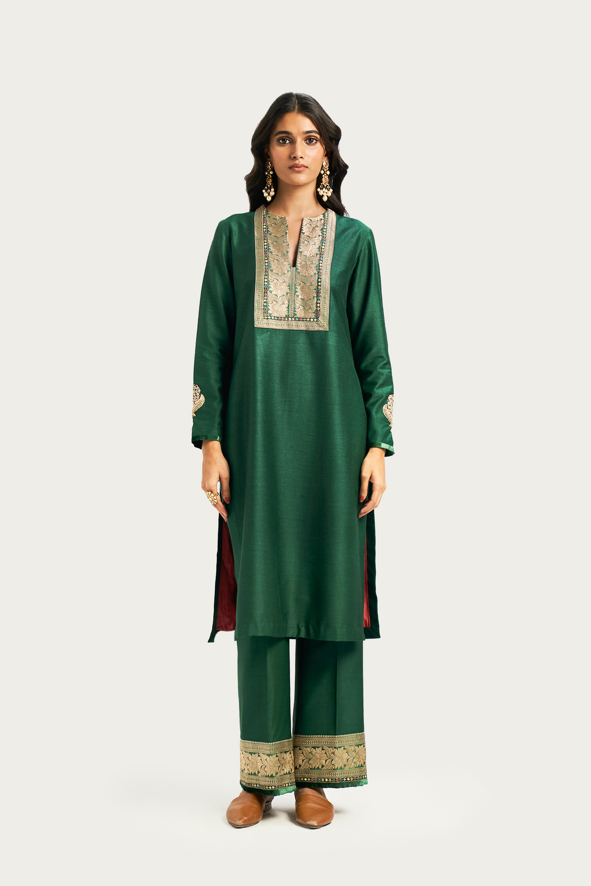 Calicut Jade long kurta pant set