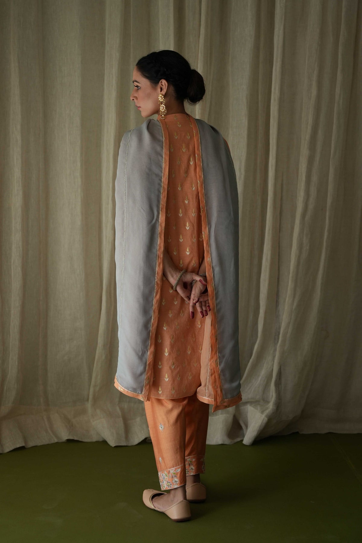 Orange Kurta Set