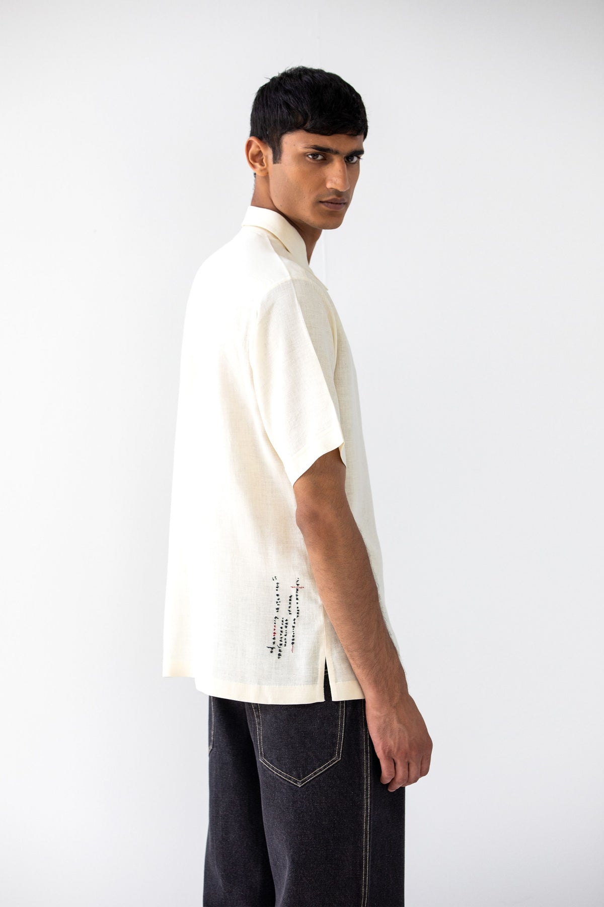 Asemic Half-sleeved Shirt