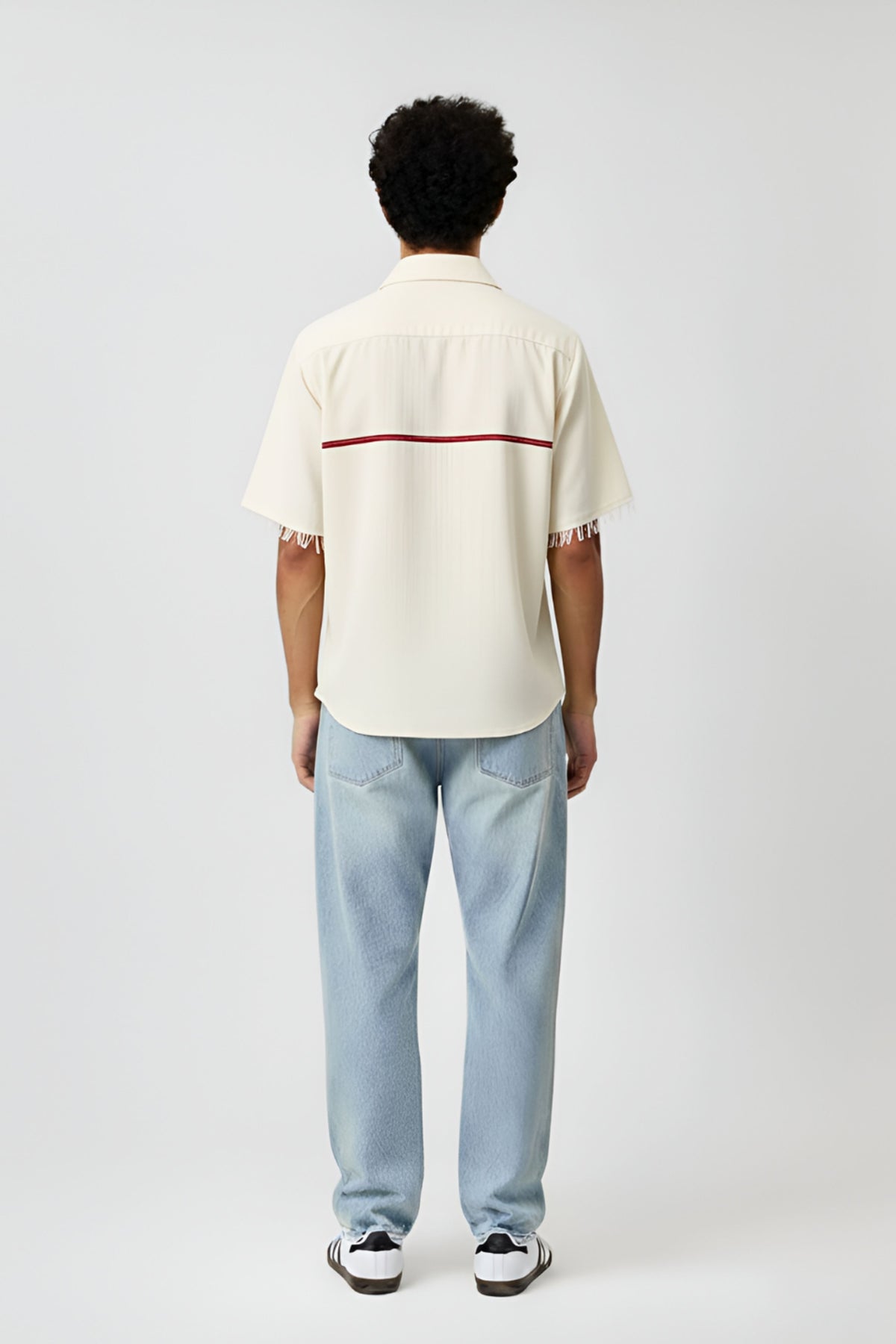 Ivory-tuscan Red Stripe Shirt