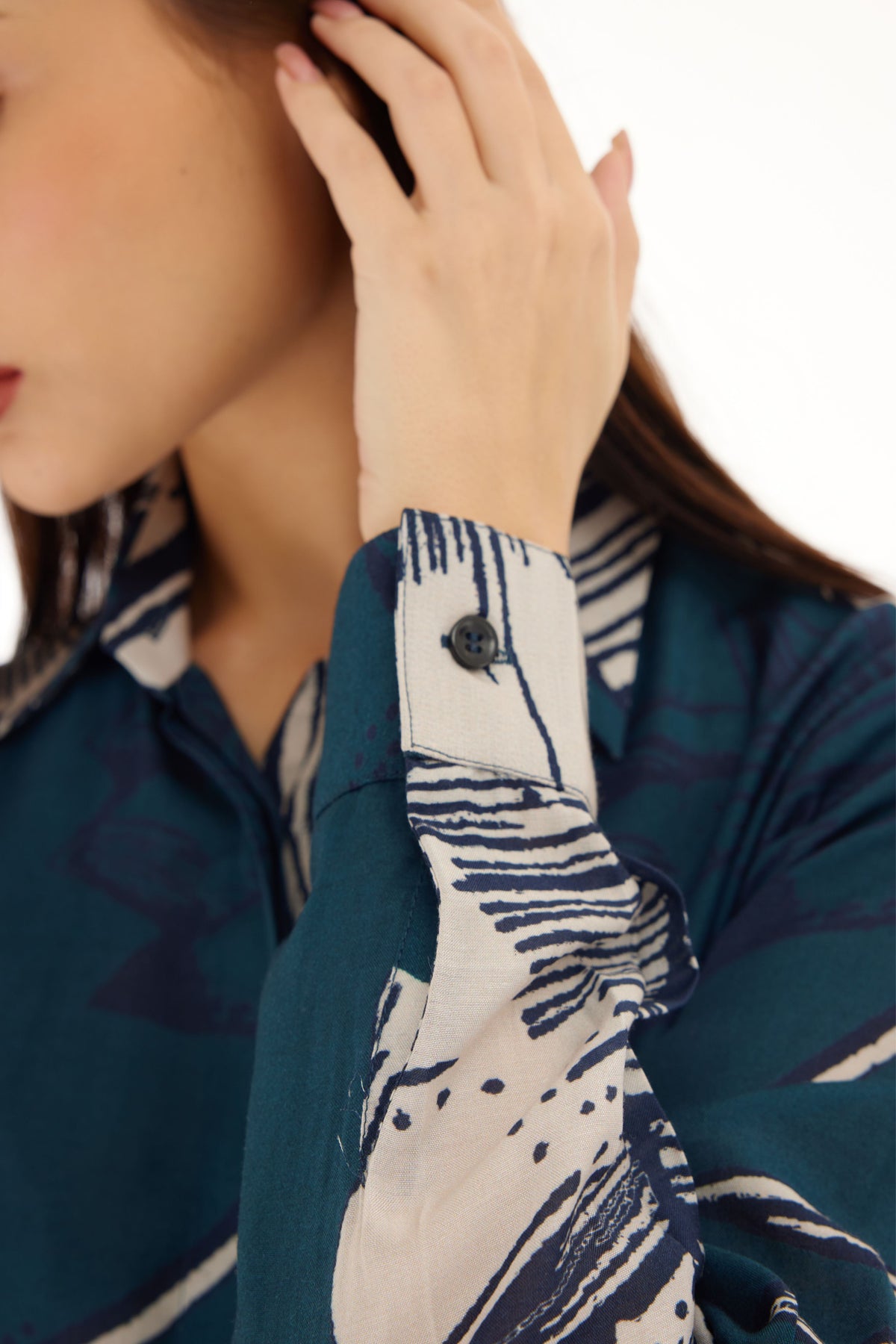 Blue and White Shirt Dress