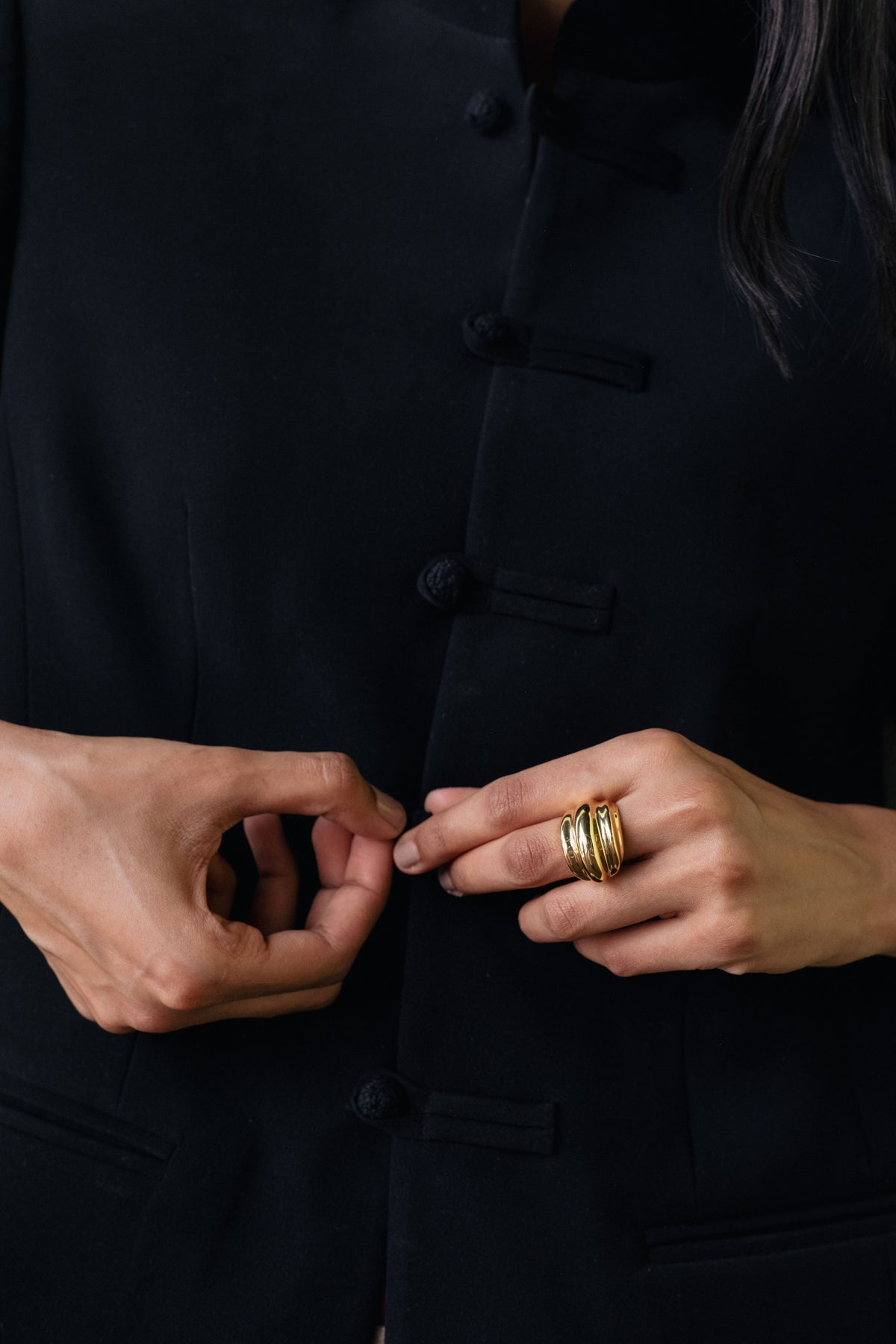 Matte Black Hourglass Blazer