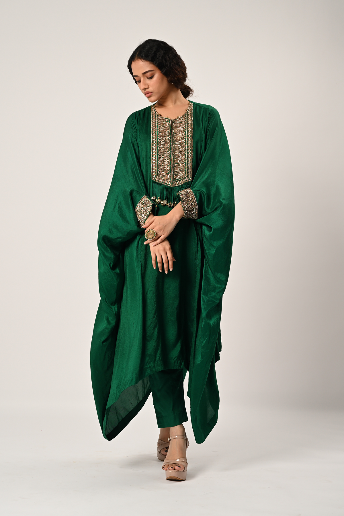 Emerald Green Kaftan Set
