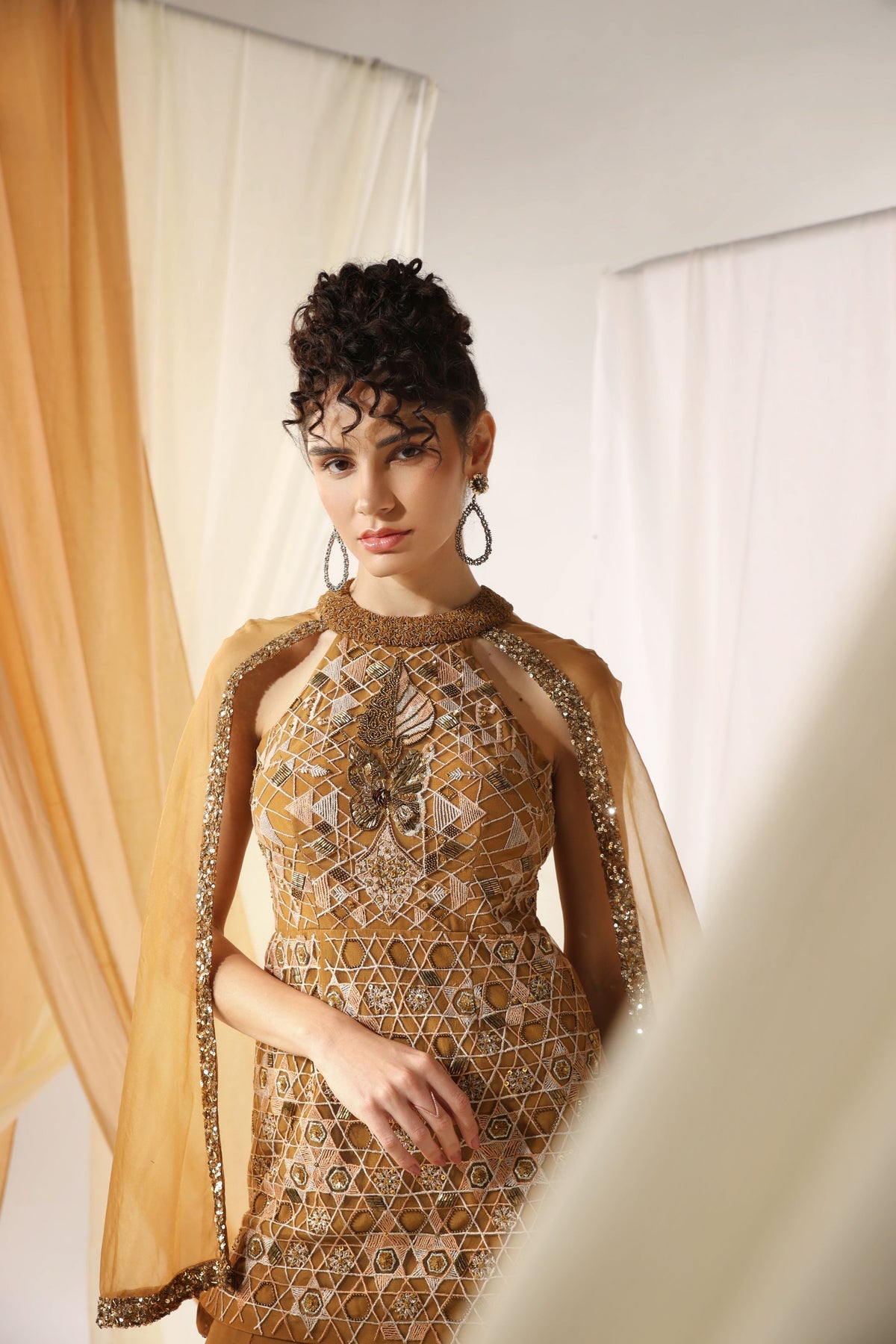 Mandalay Copper Sharara Set