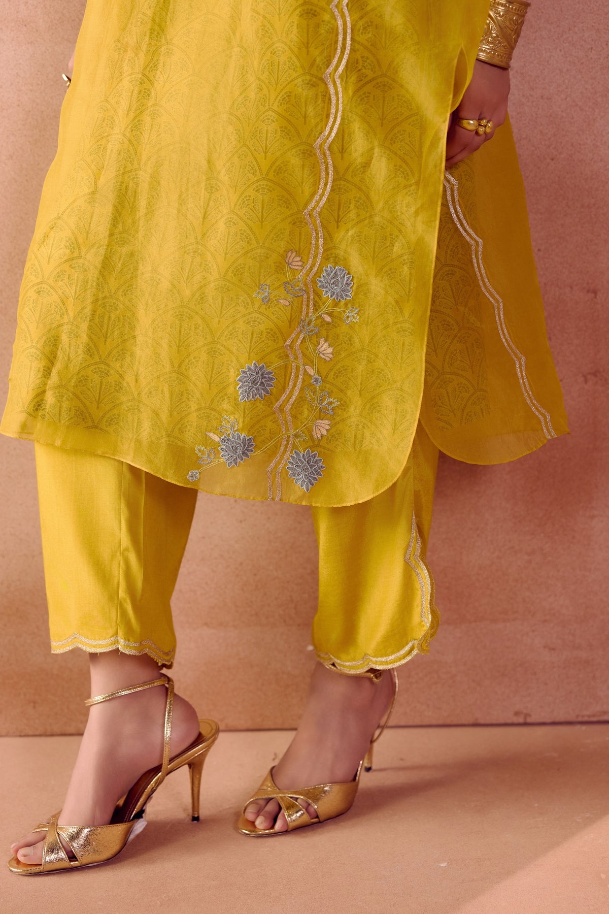 Mustard Kaftan Set