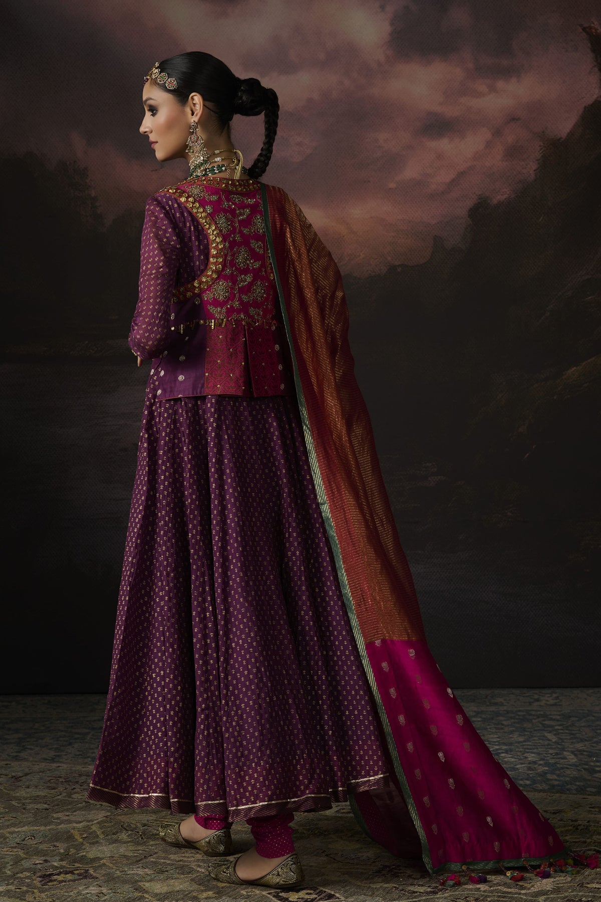 Abeer Gilet Anarkali Set