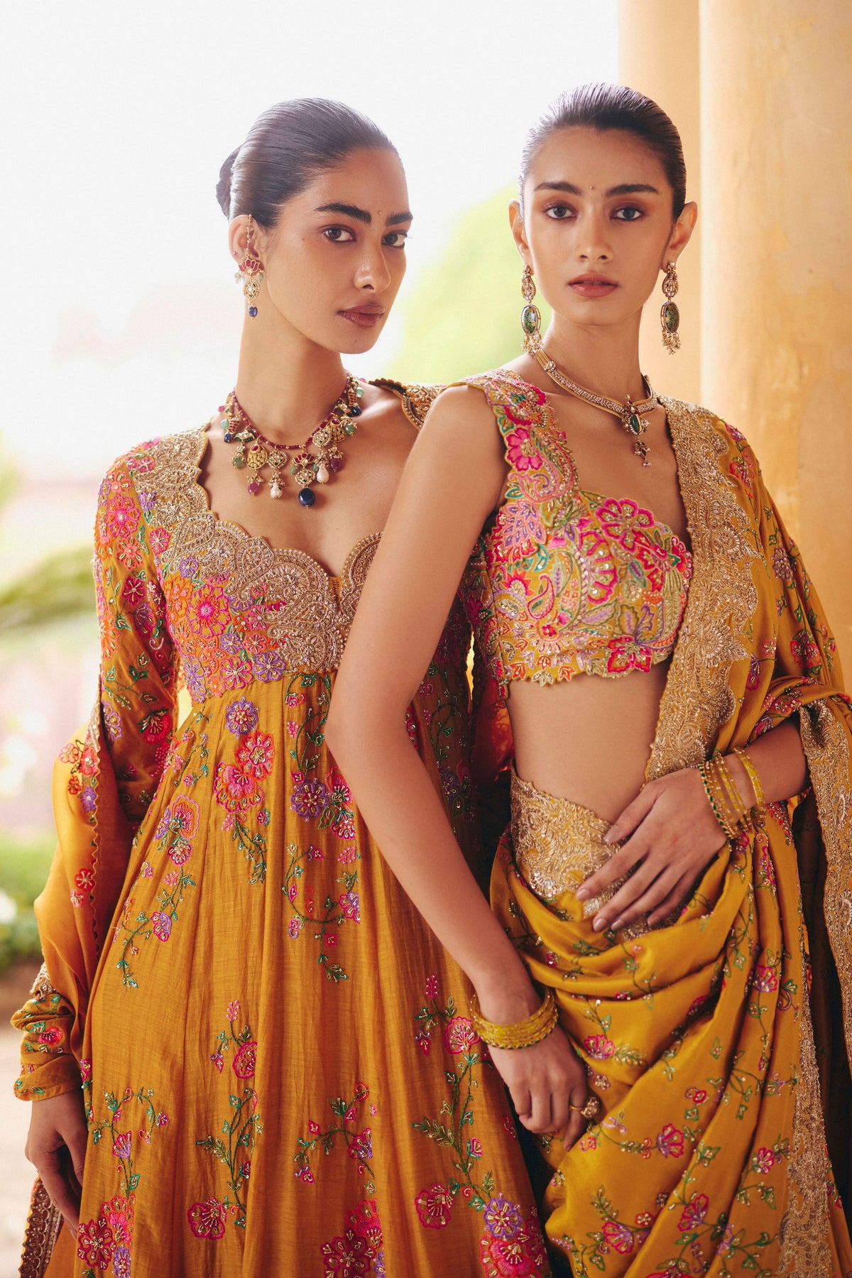 Valli Yellow Anarkali Set