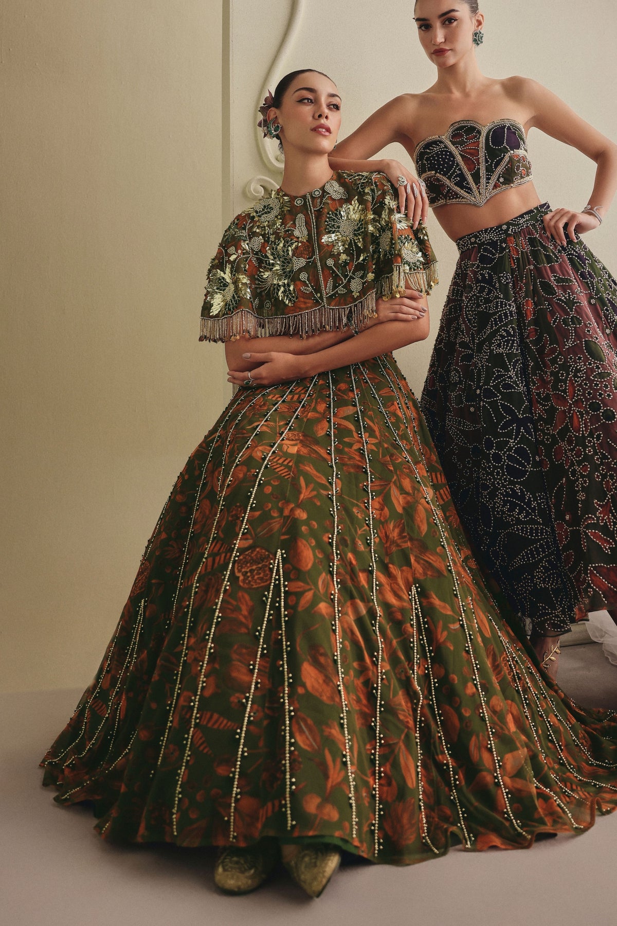 Olive Green Lehenga Set