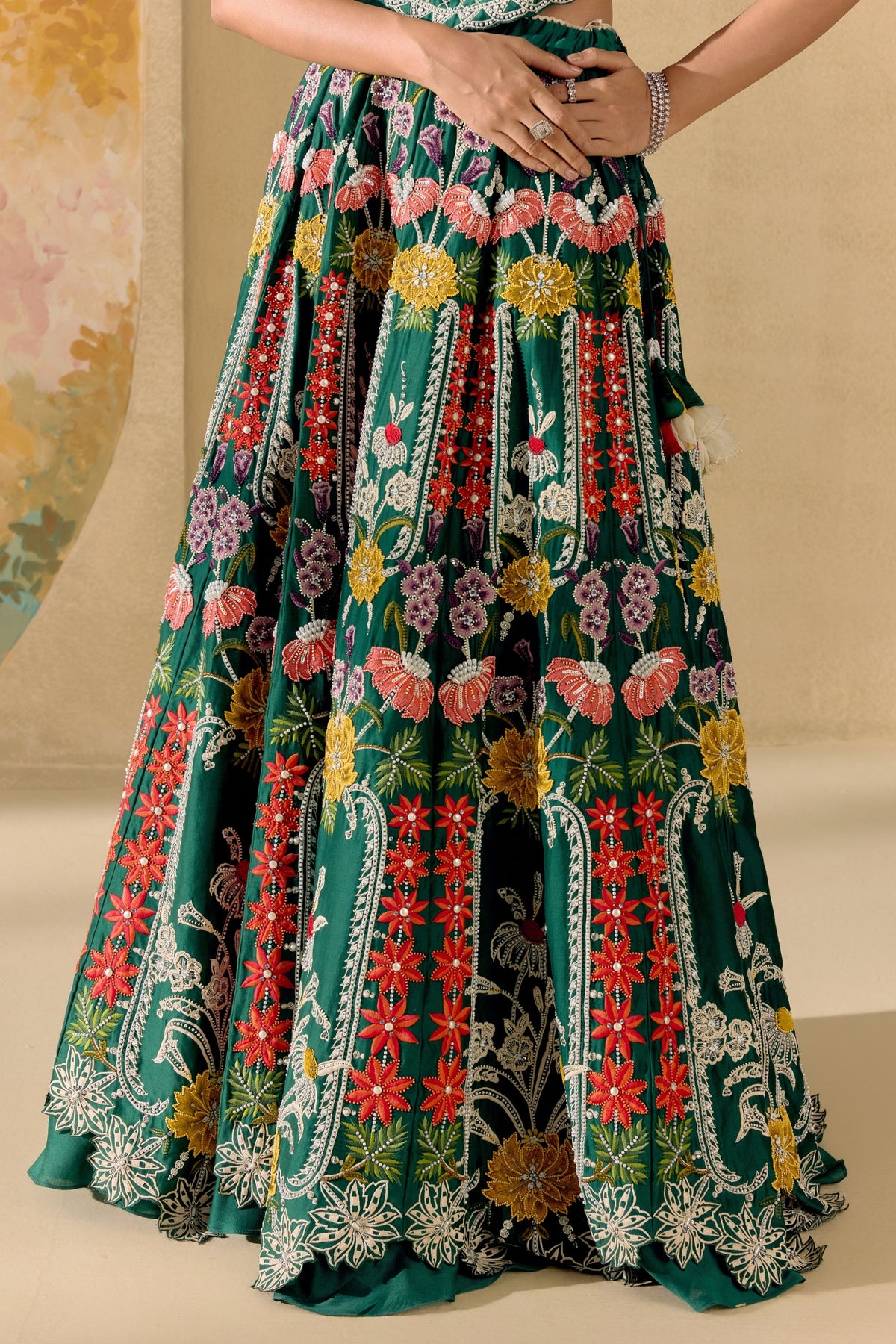 Emerald Green Botanica Lehenga