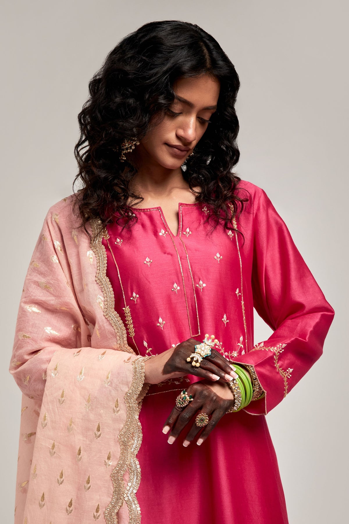 Fuchsia Kurta Set
