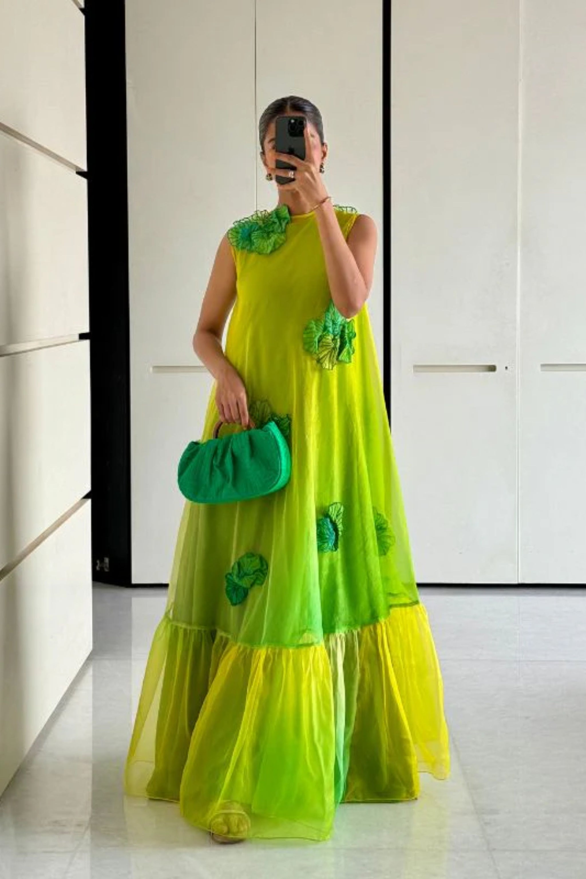Dia Lime Green Dress - Elahe Dia Lime Green Dress - Elahe