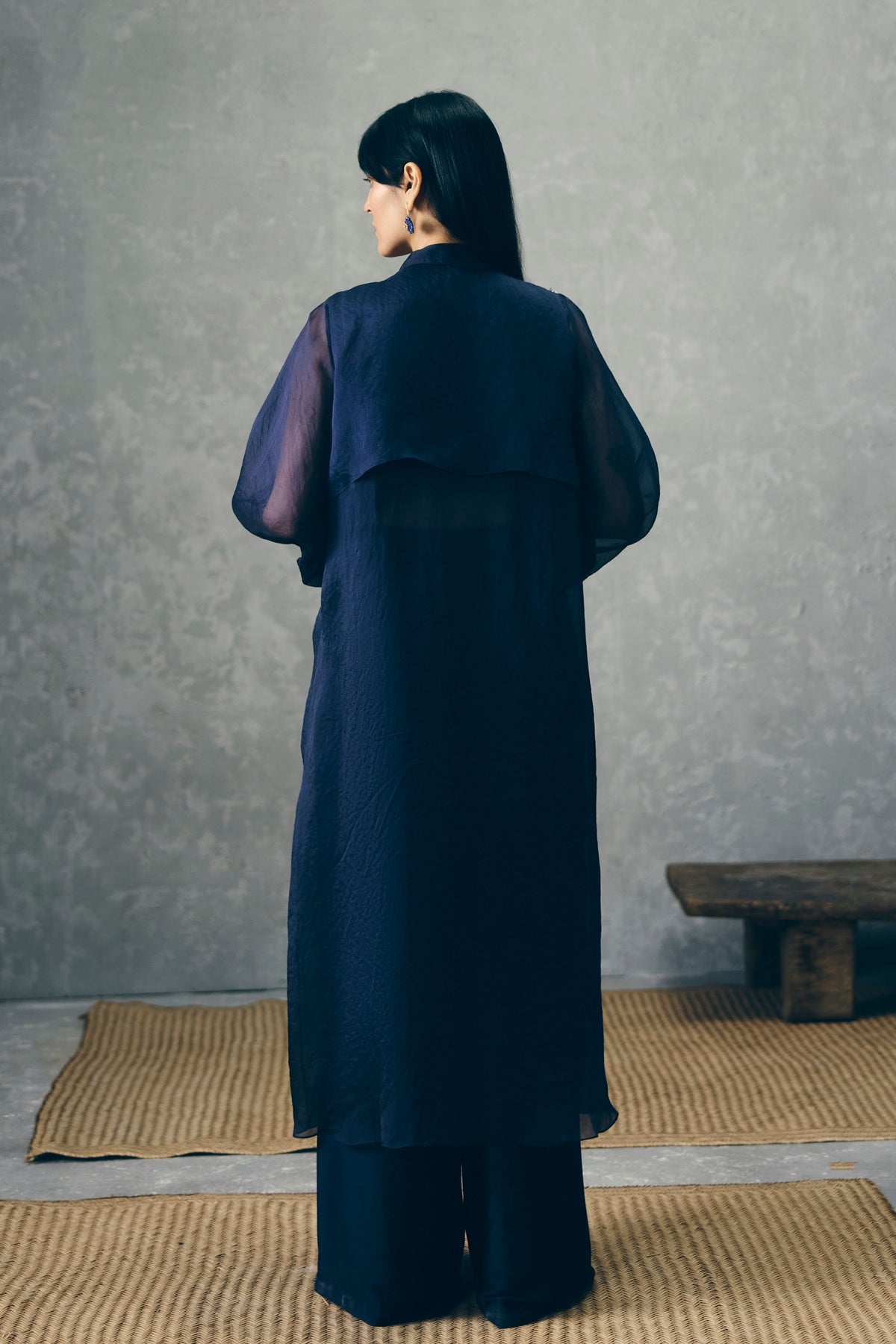 Nami Navy Blue Jacket Set