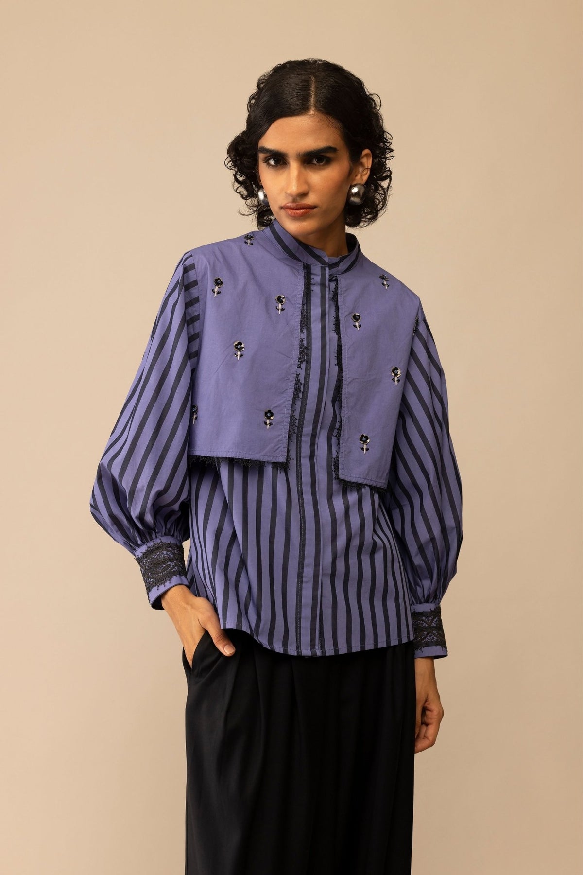 Nora Blue Stripe Top - Bunka - Elahe